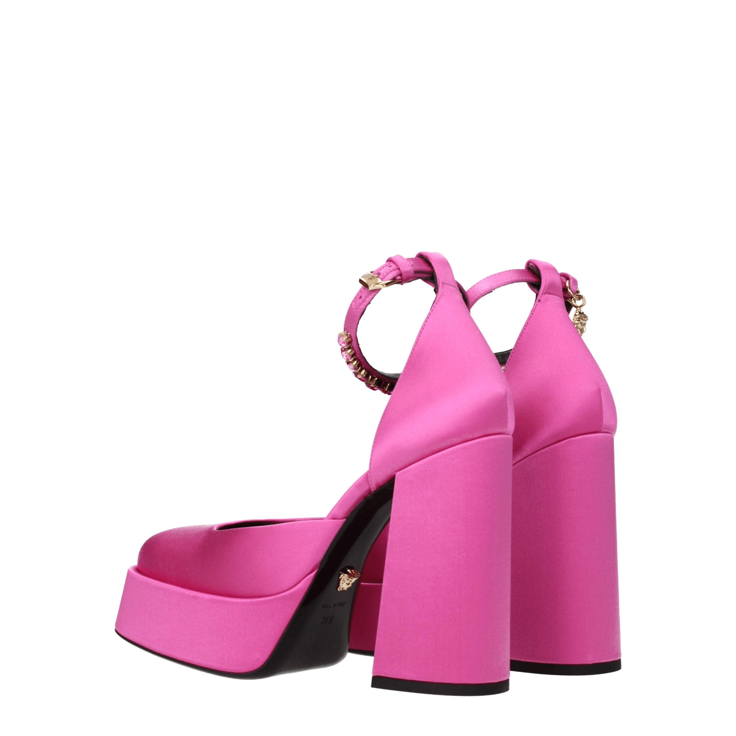 Versace Pink Satin Platforms Pumps LUNESCAPE