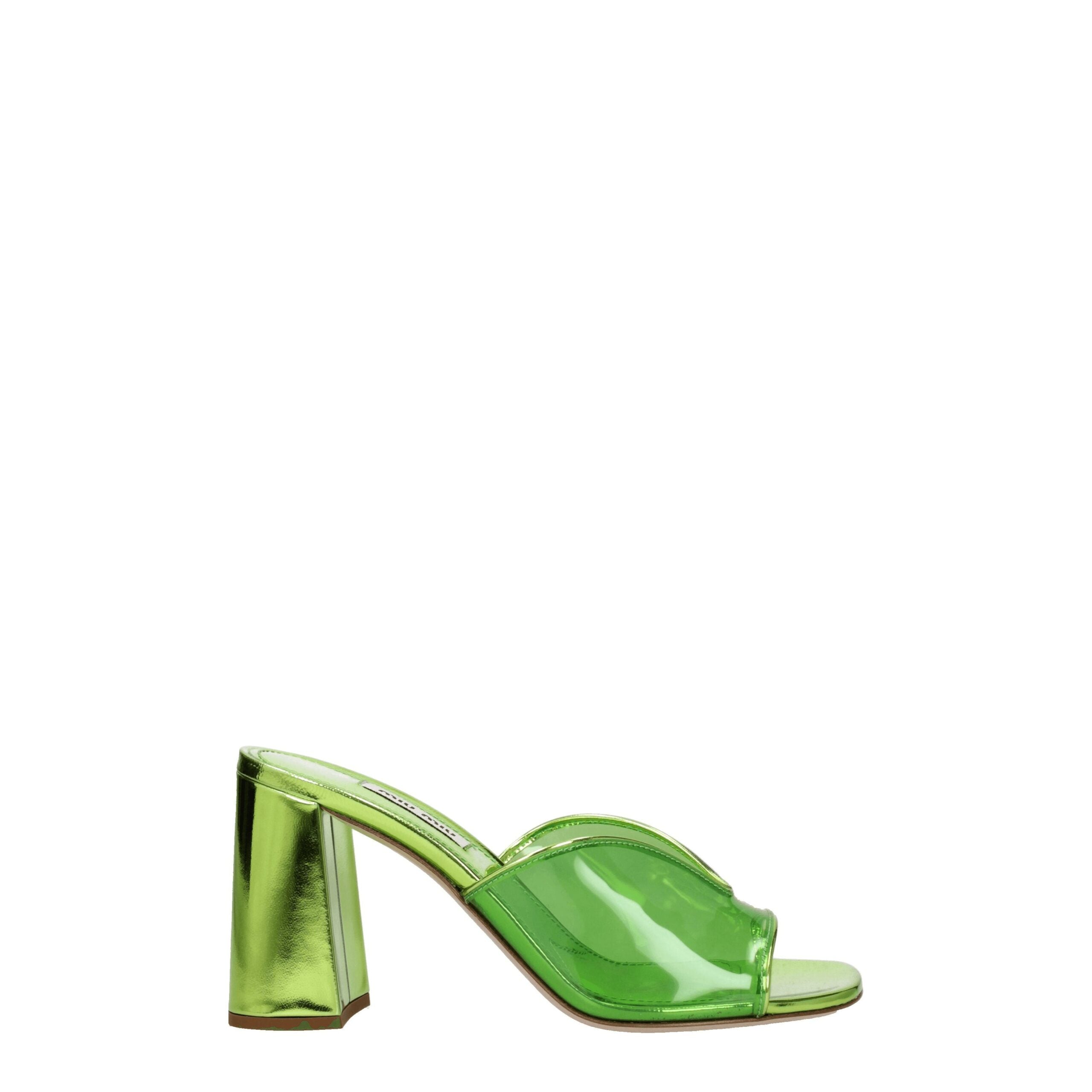 Miu Miu Green Plexiglass Platforms LUNESCAPE