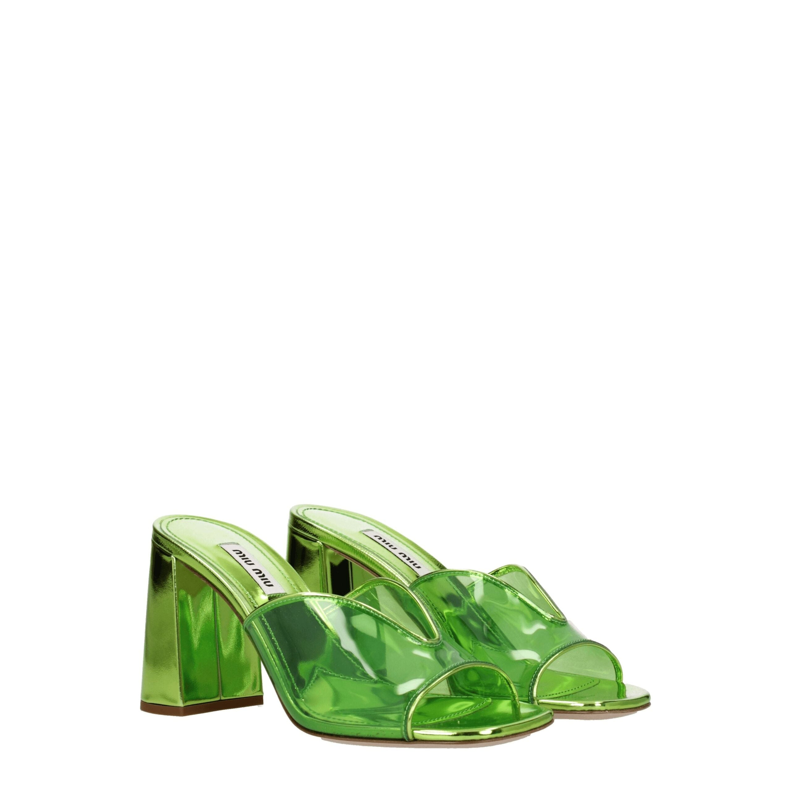 Miu Miu Green Plexiglass Platforms LUNESCAPE