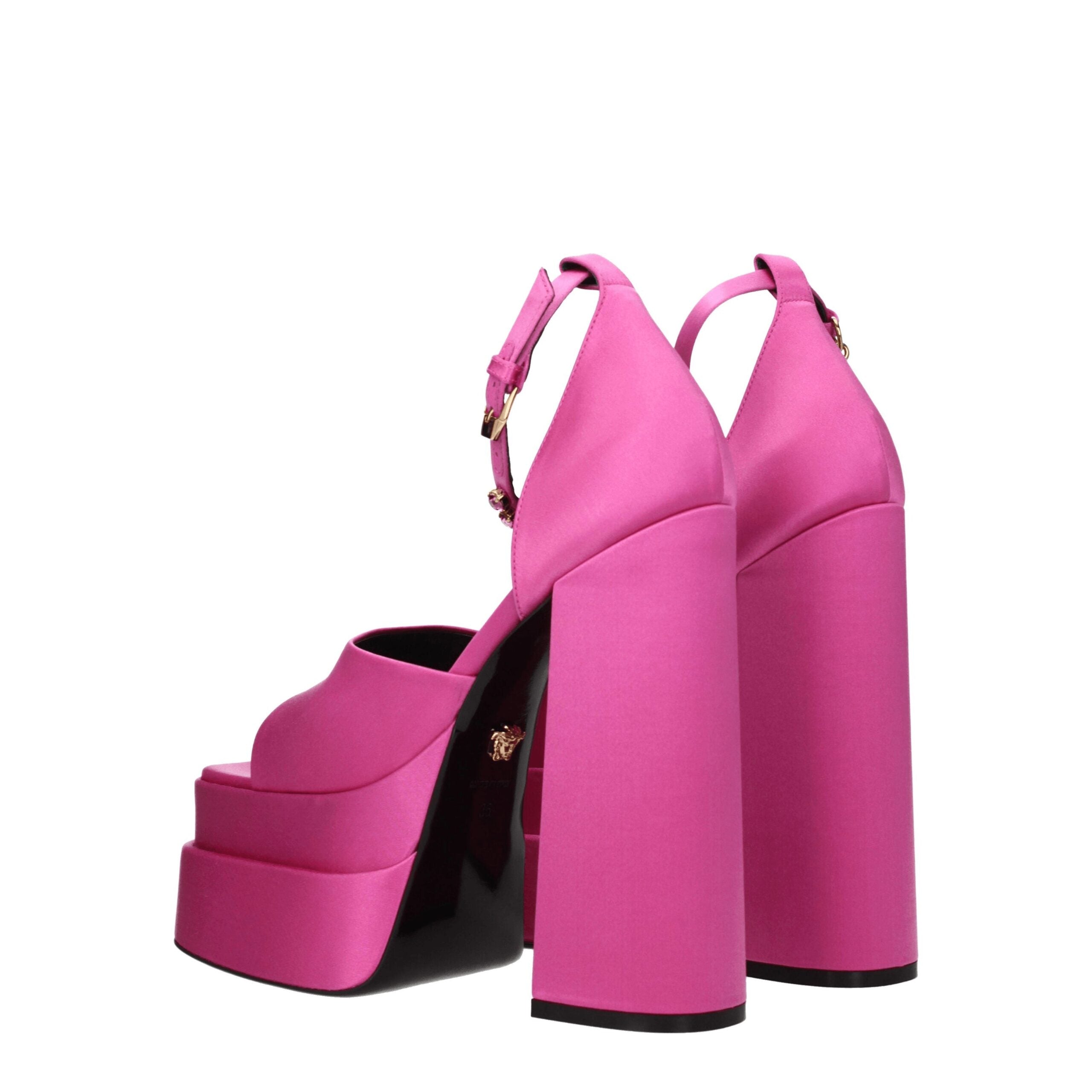 Versace Pink Satin Platforms LUNESCAPE