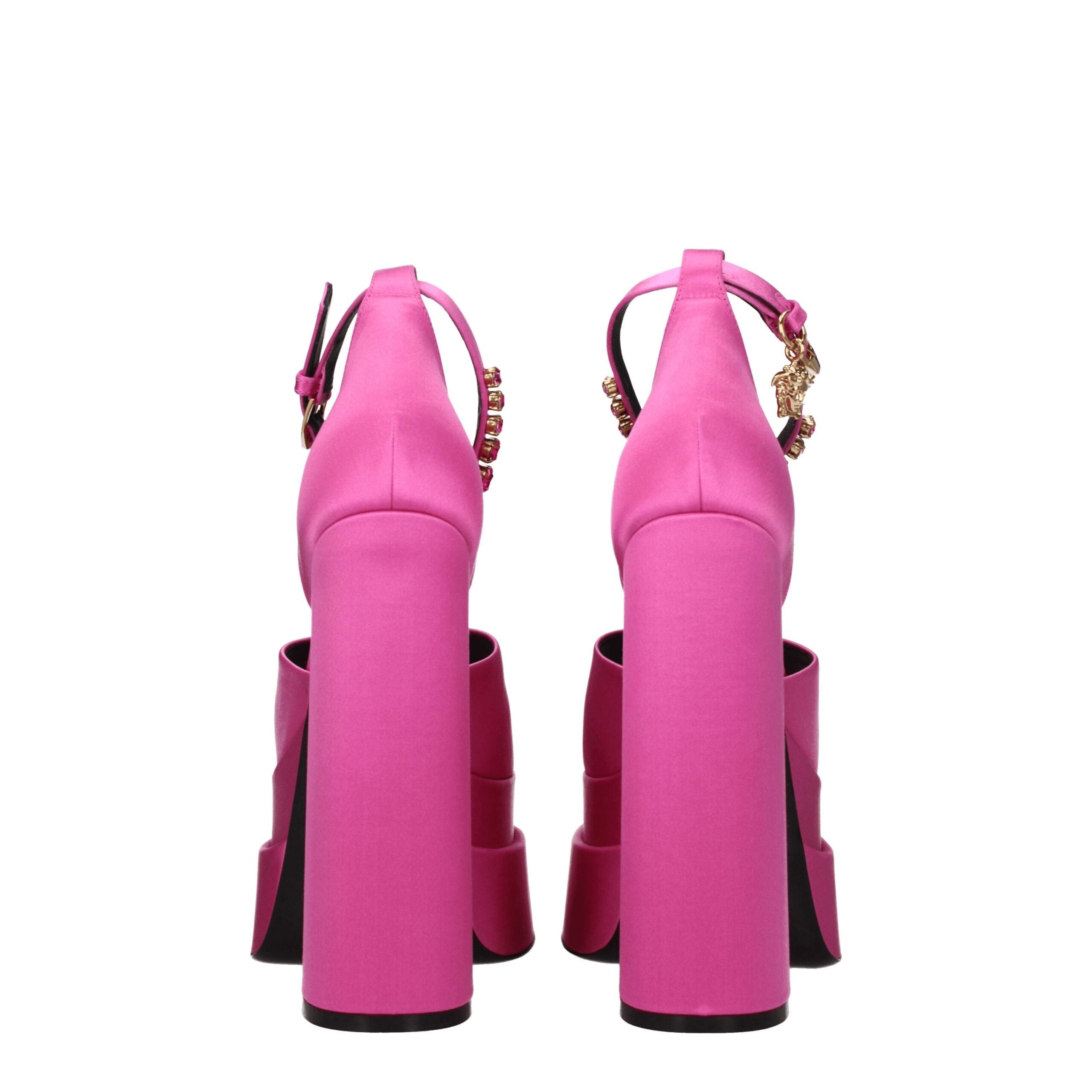 Versace Pink Satin Platforms LUNESCAPE