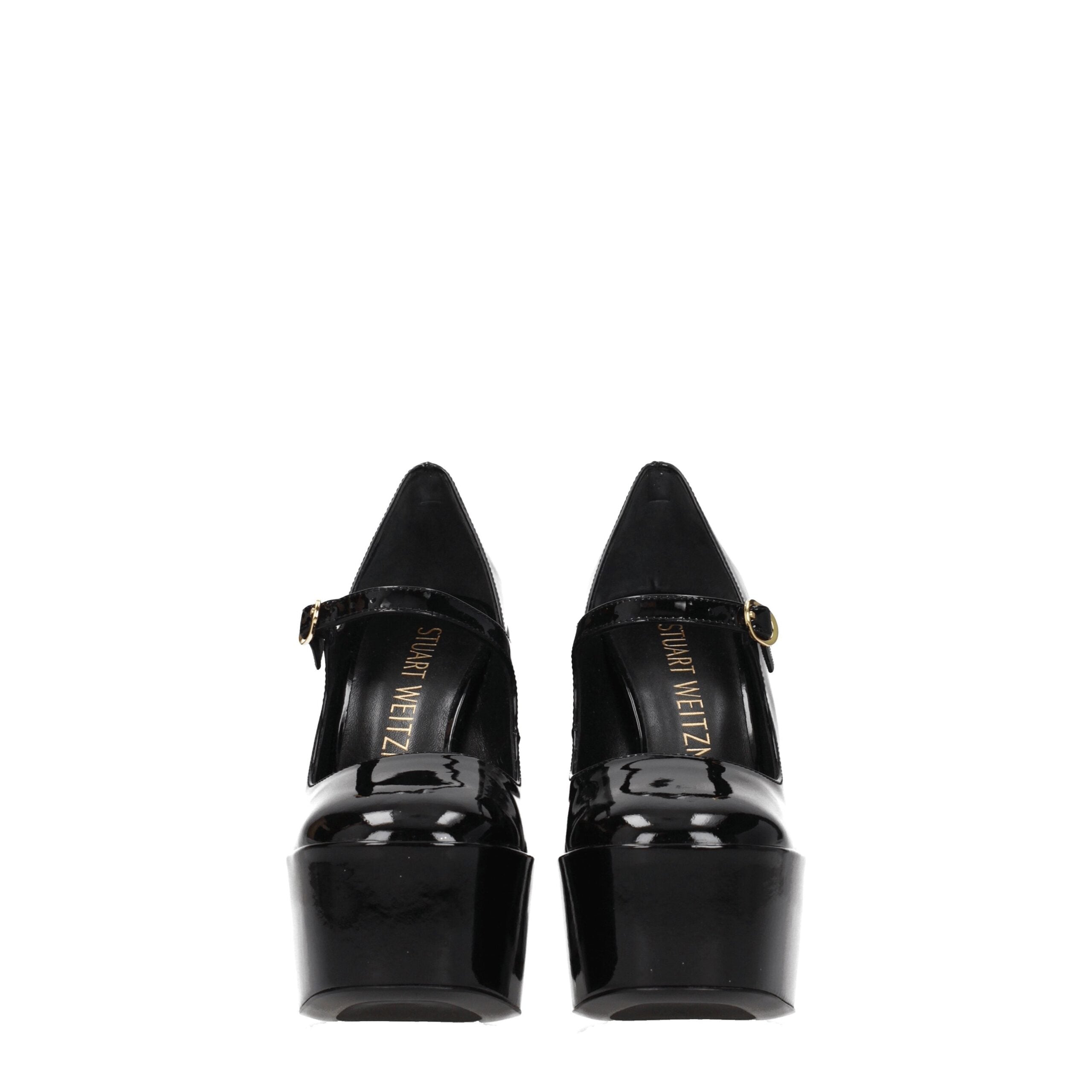 Stuart Weitzman Black Leather Platforms Pumps LUNESCAPE