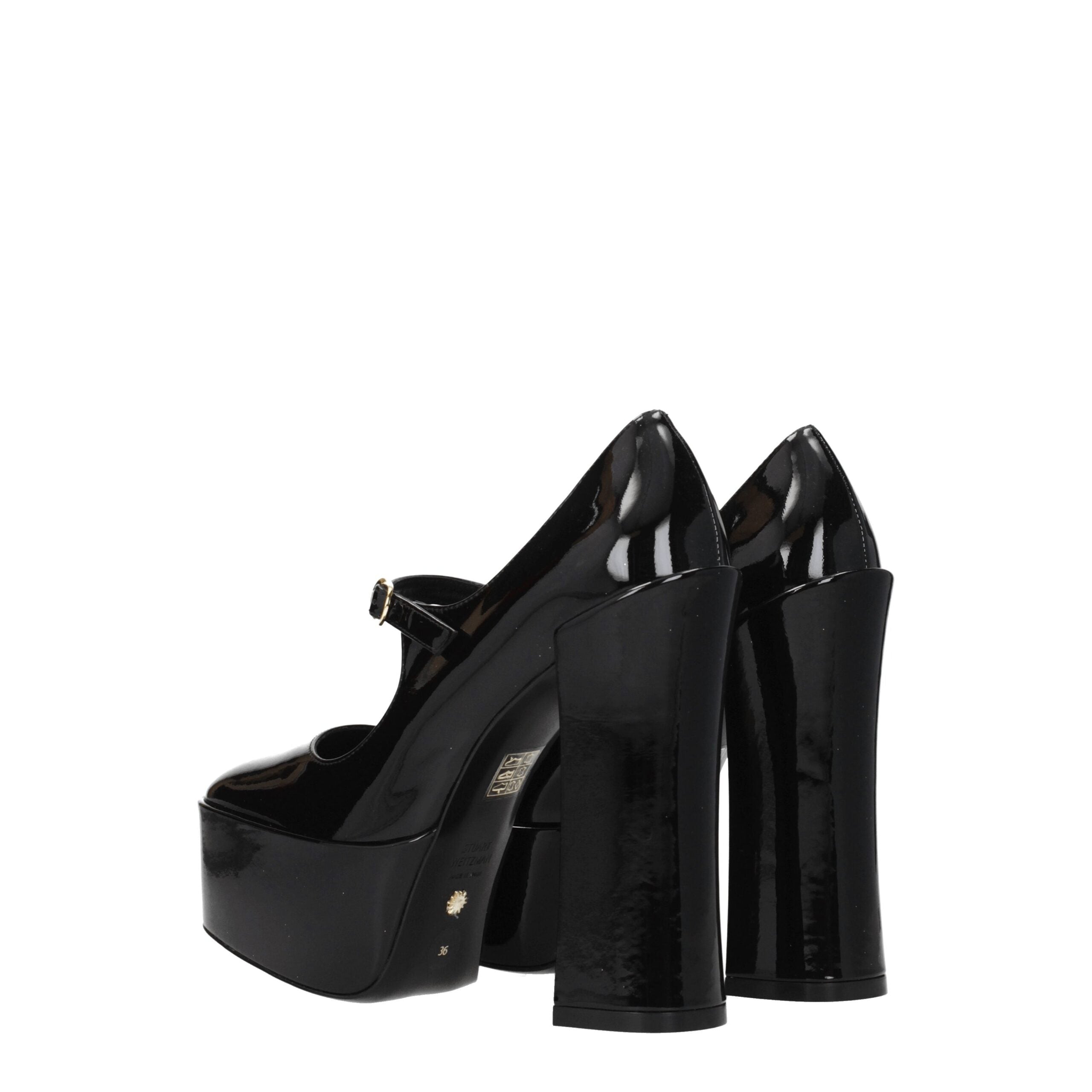 Stuart Weitzman Black Leather Platforms Pumps LUNESCAPE