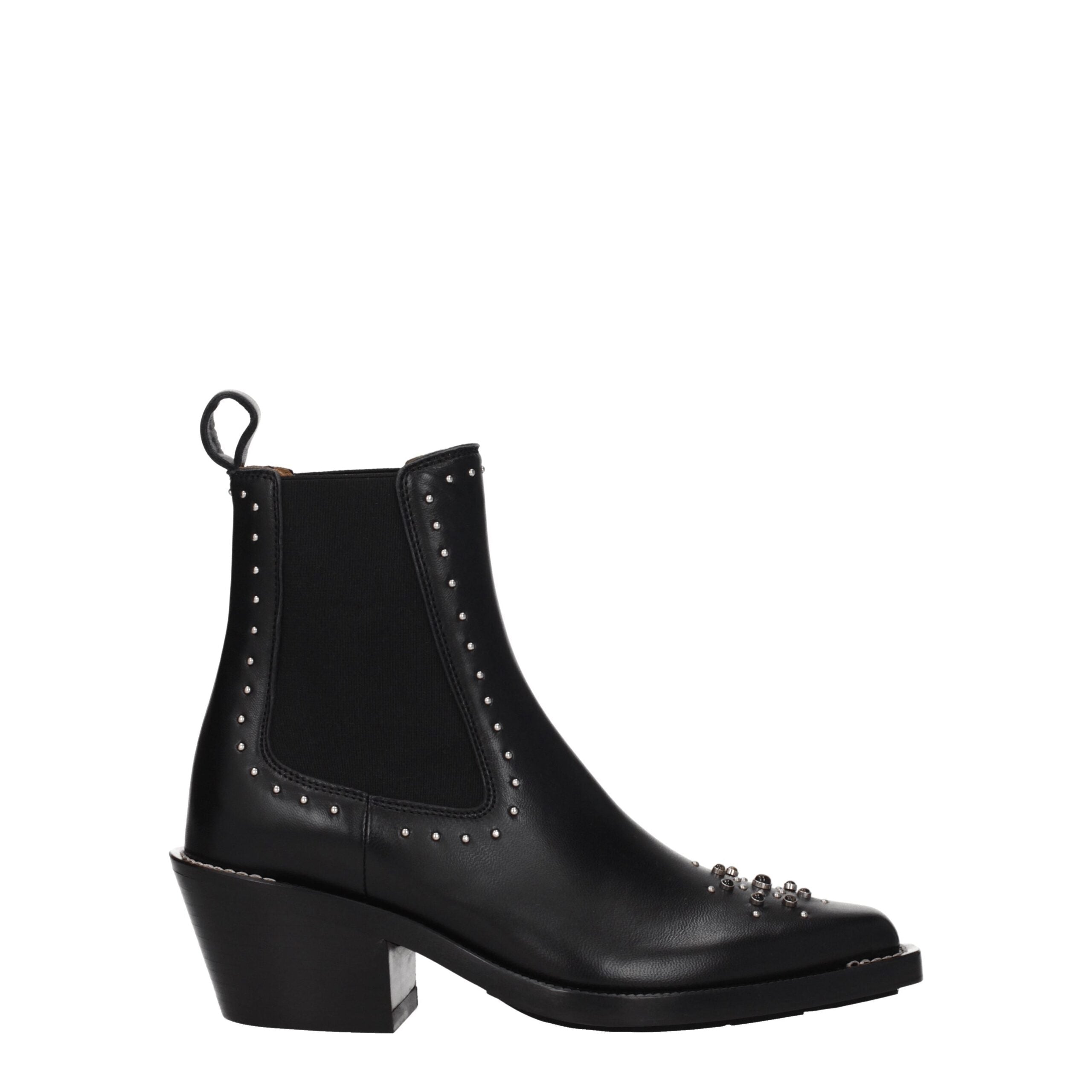 Chloé Black Leather Ankle Boots LUNESCAPE