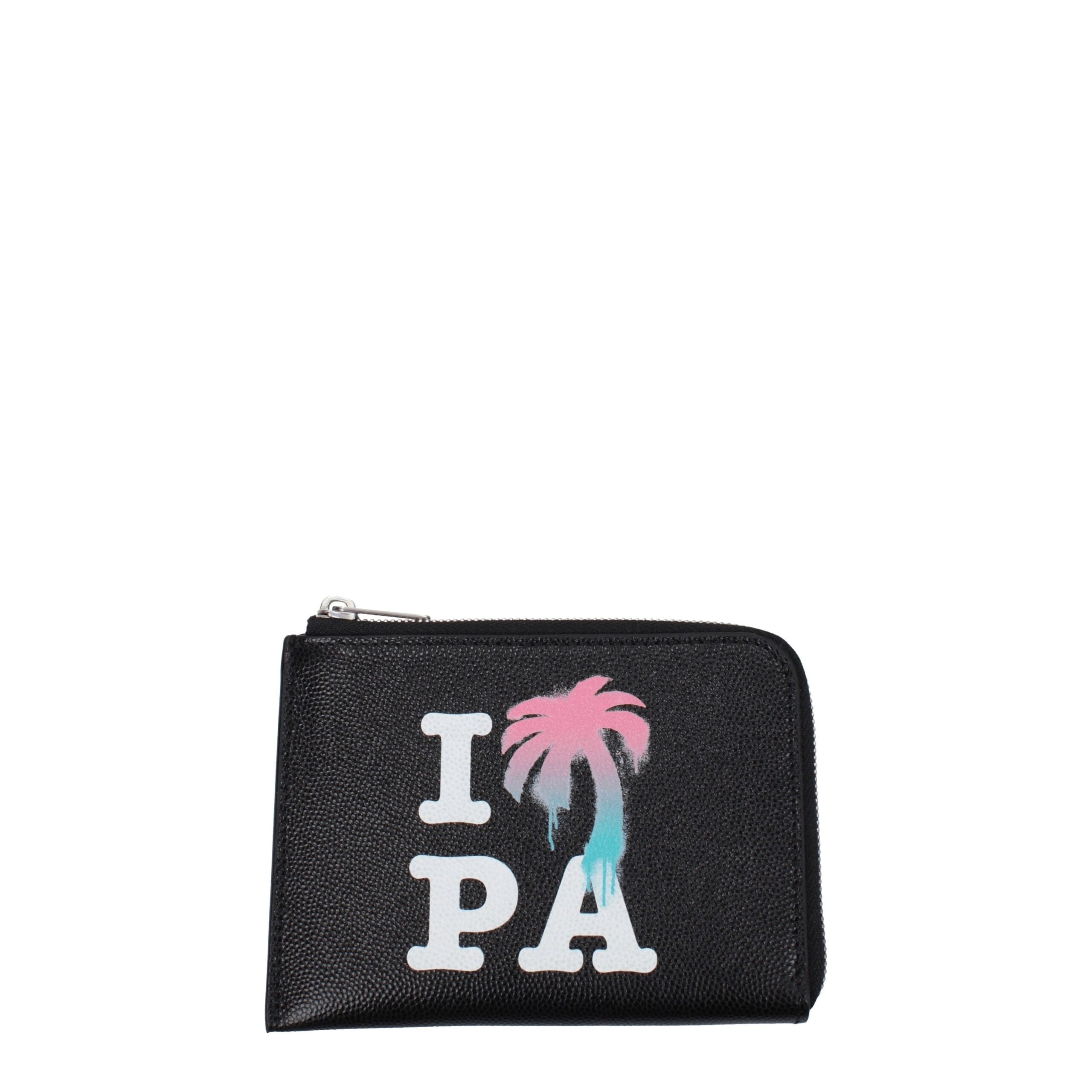 Palm Angels Black Leather Cardholders LUNESCAPE