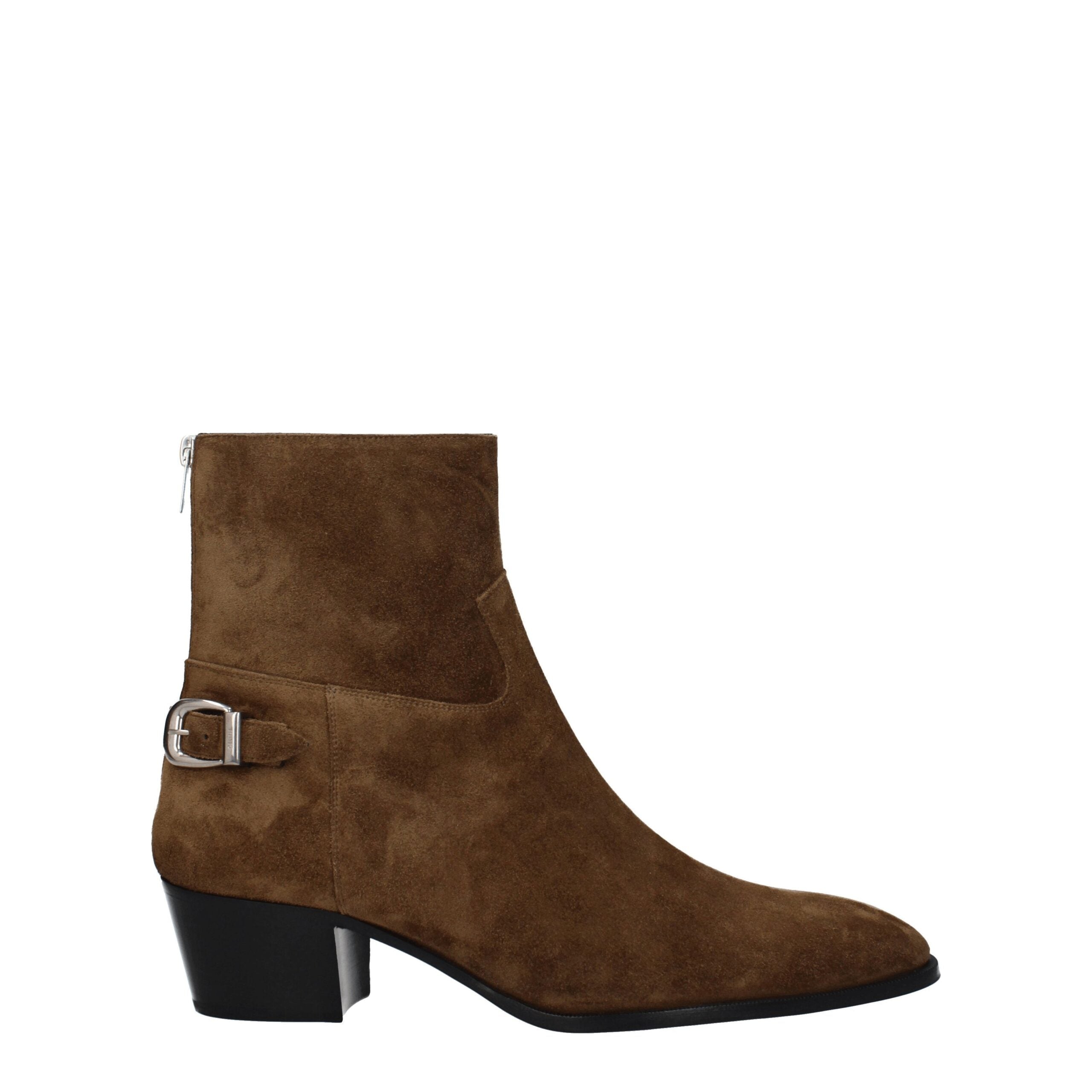 Celine Brown Leather Ankle Boots LUNESCAPE