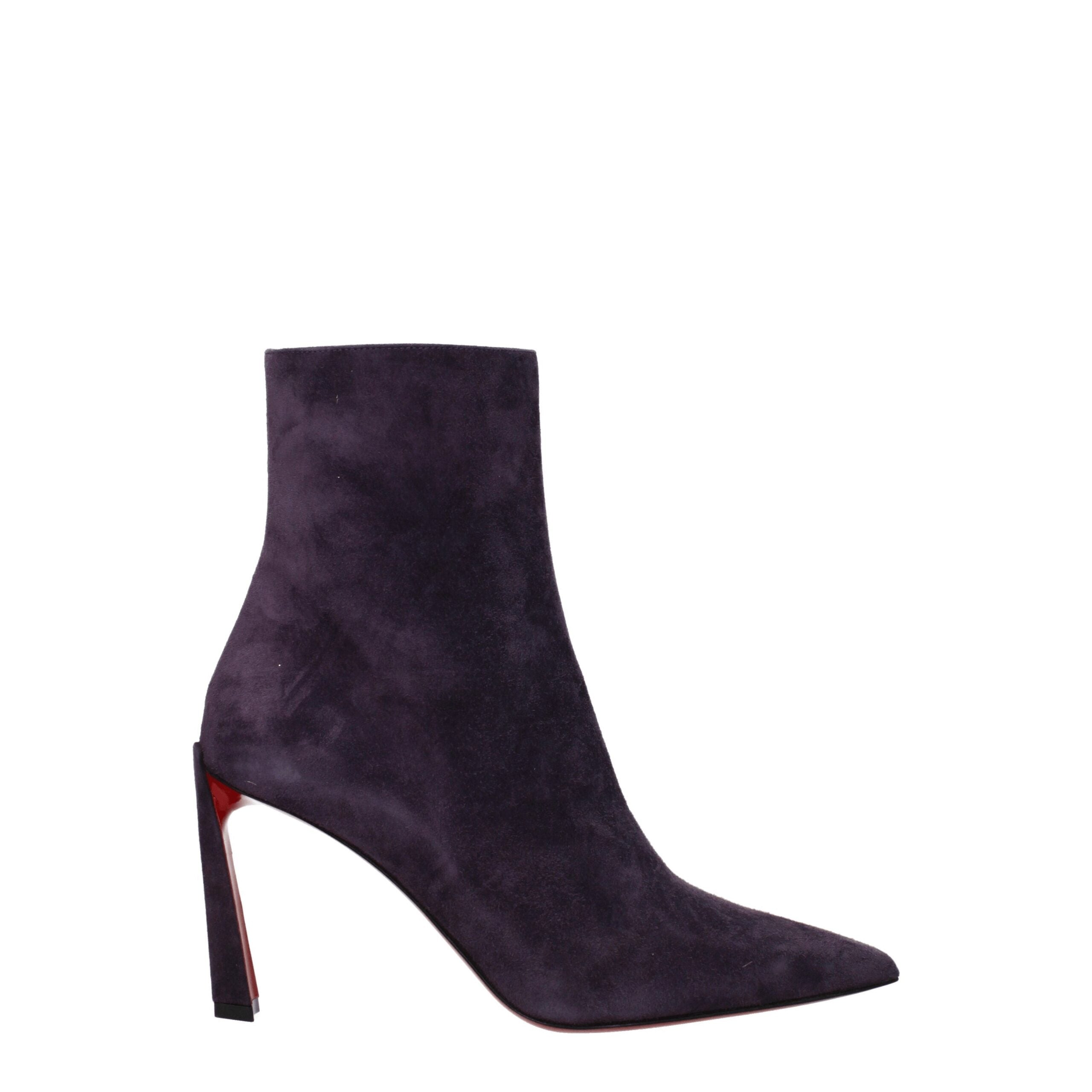 Christian Louboutin Purple Leather Ankle Boots LUNESCAPE
