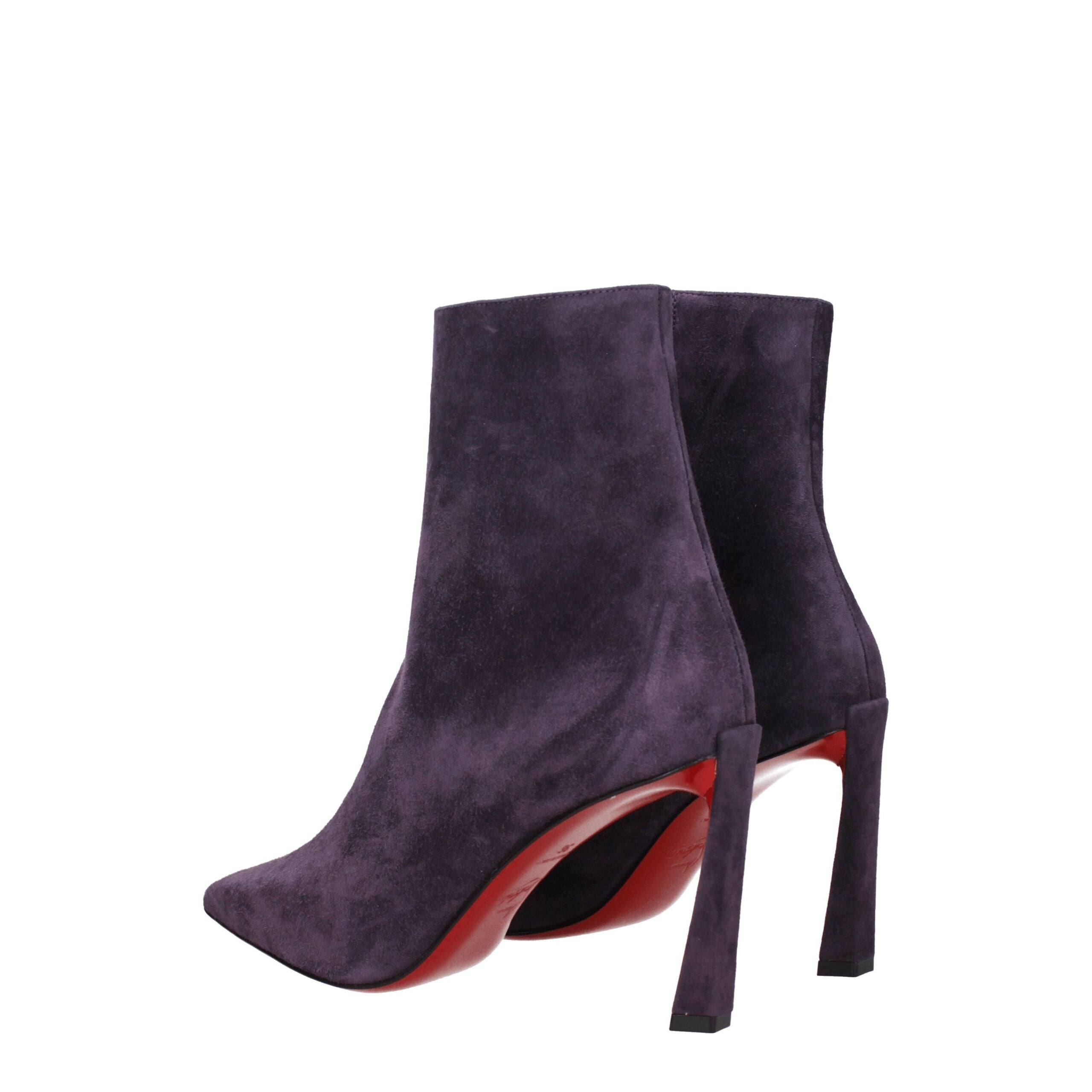Christian Louboutin Purple Leather Ankle Boots LUNESCAPE