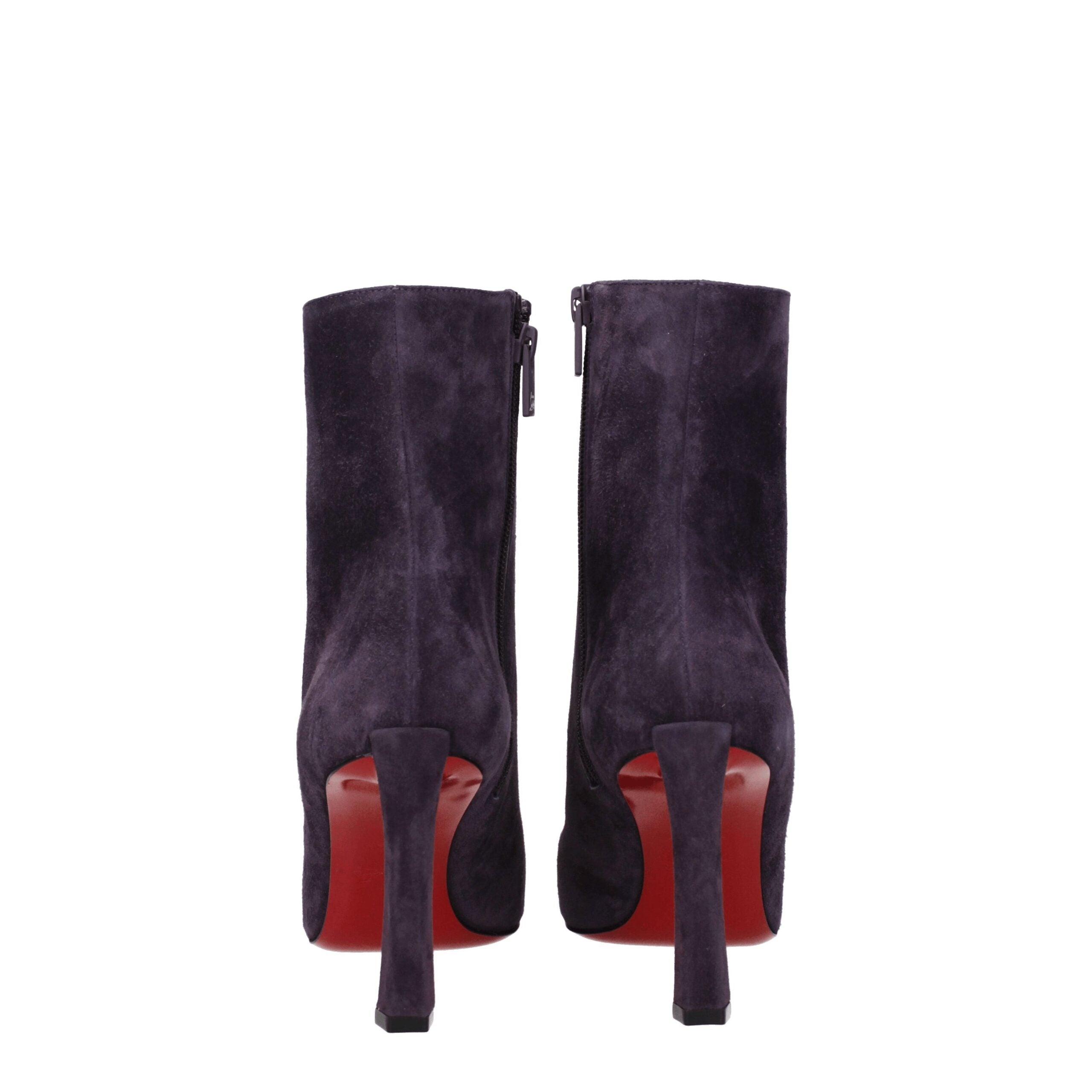 Christian Louboutin Purple Leather Ankle Boots LUNESCAPE