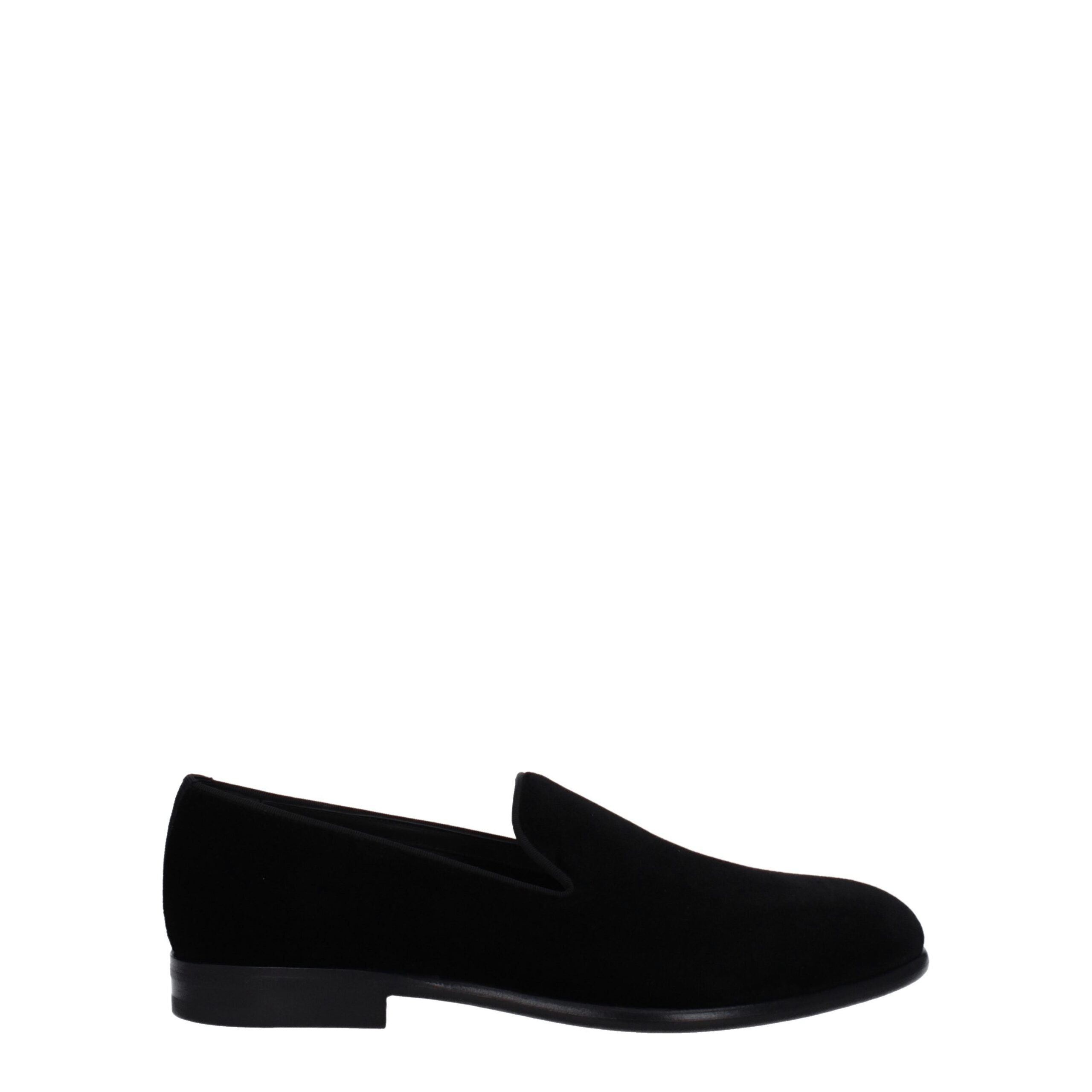 Dolce & Gabbana Black Velvet Slip-On Loafers LUNESCAPE
