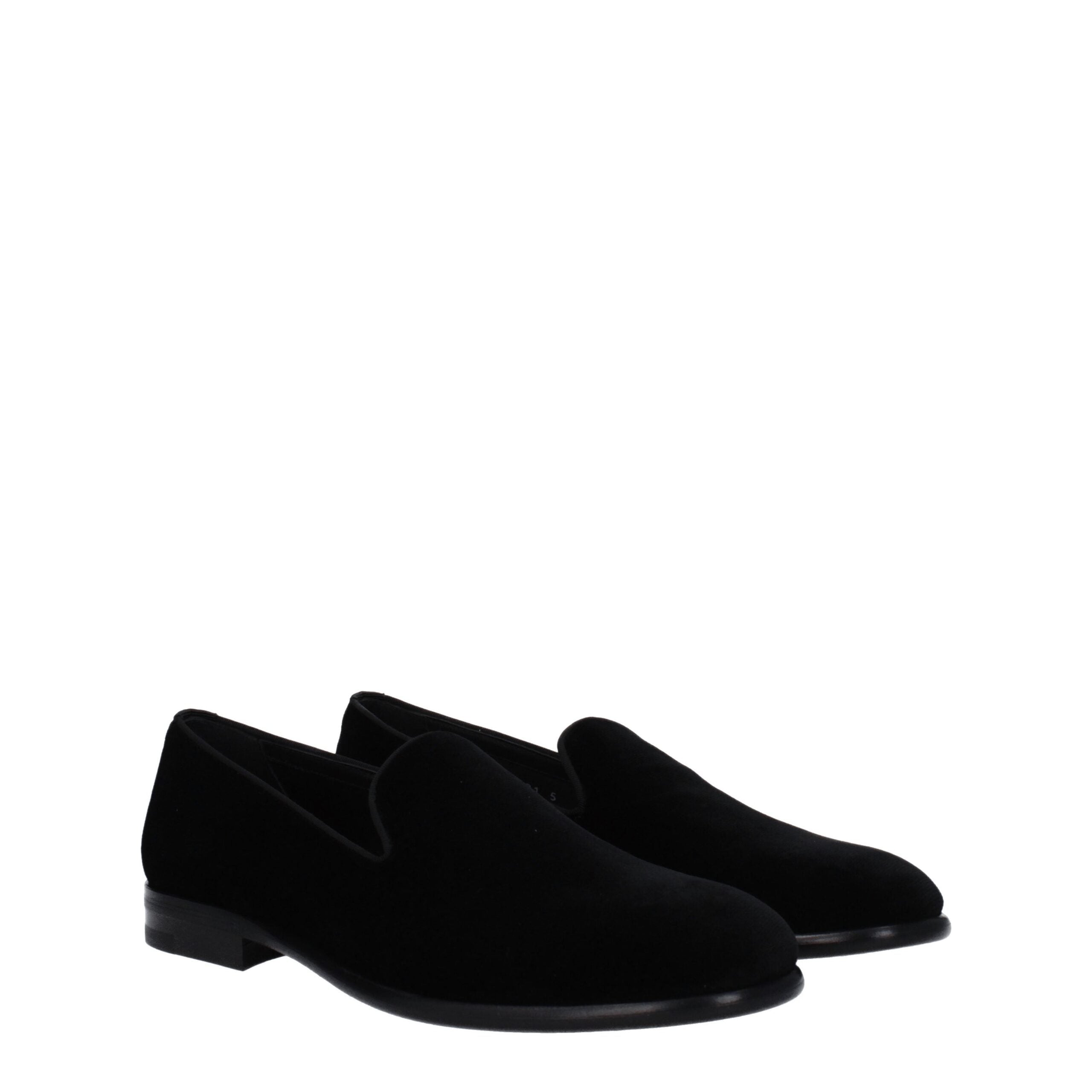 Dolce & Gabbana Black Velvet Slip-On Loafers LUNESCAPE
