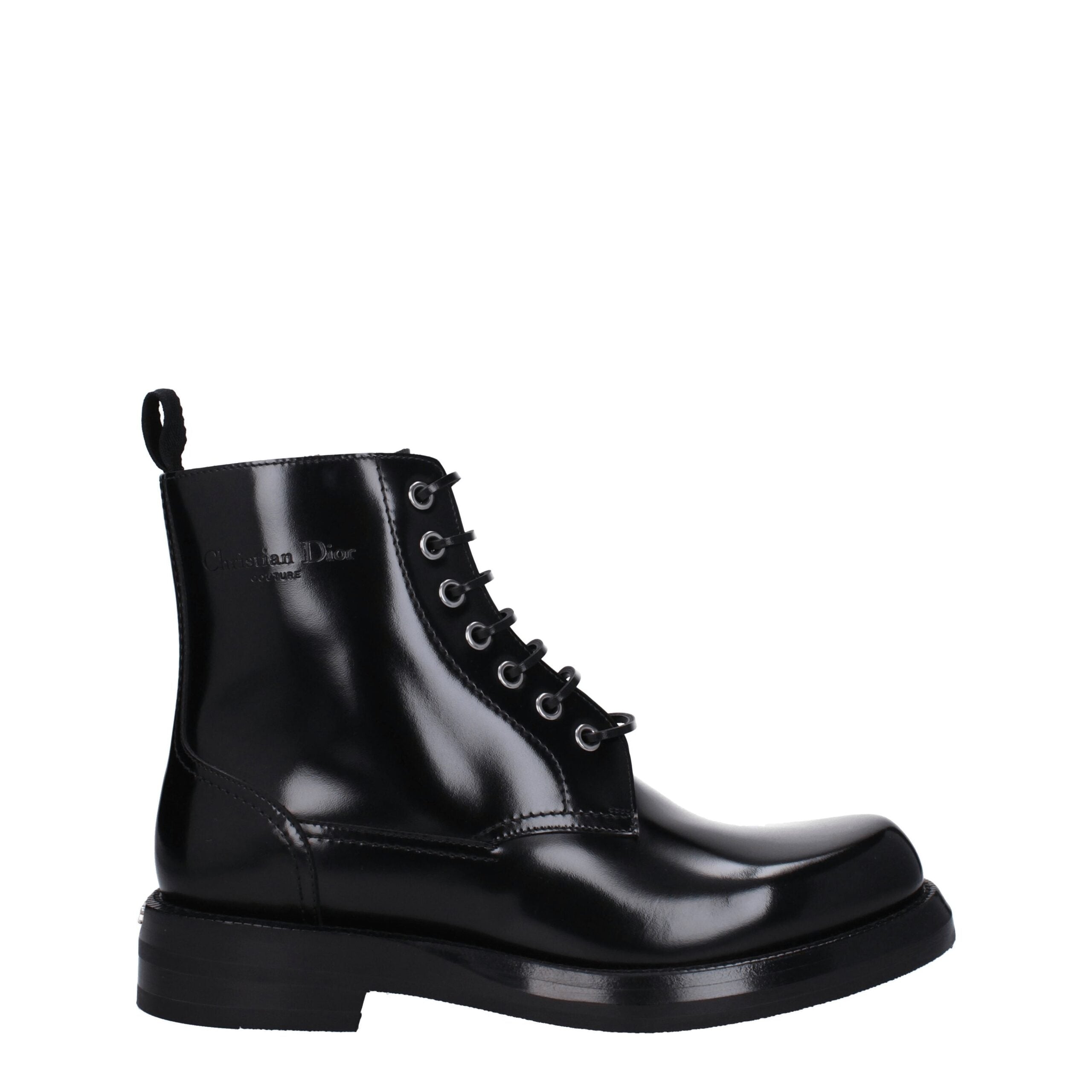 Christian Dior Black Leather Ankle Boots LUNESCAPE