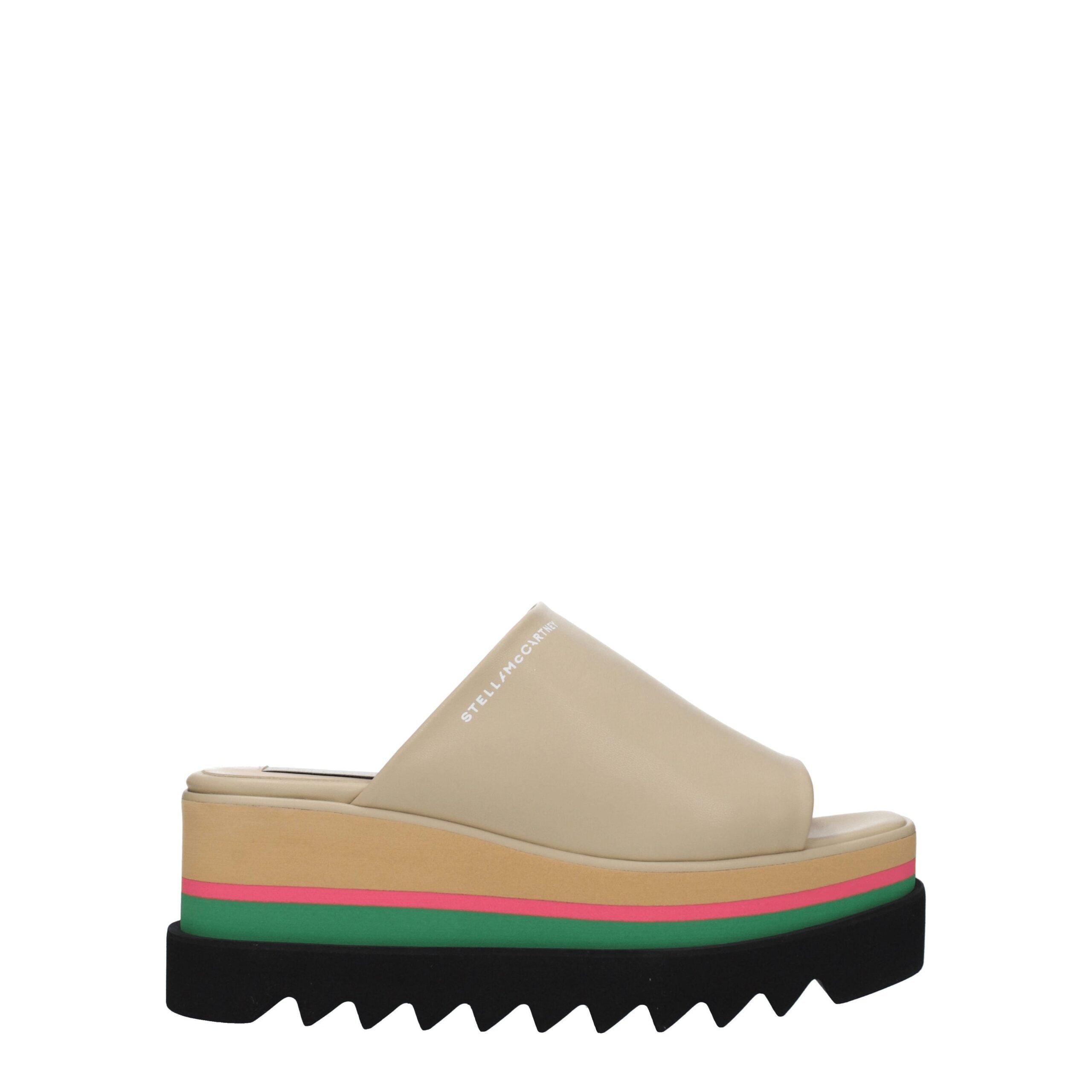 Stella McCartney Beige Leather Slippers Sandals LUNESCAPE
