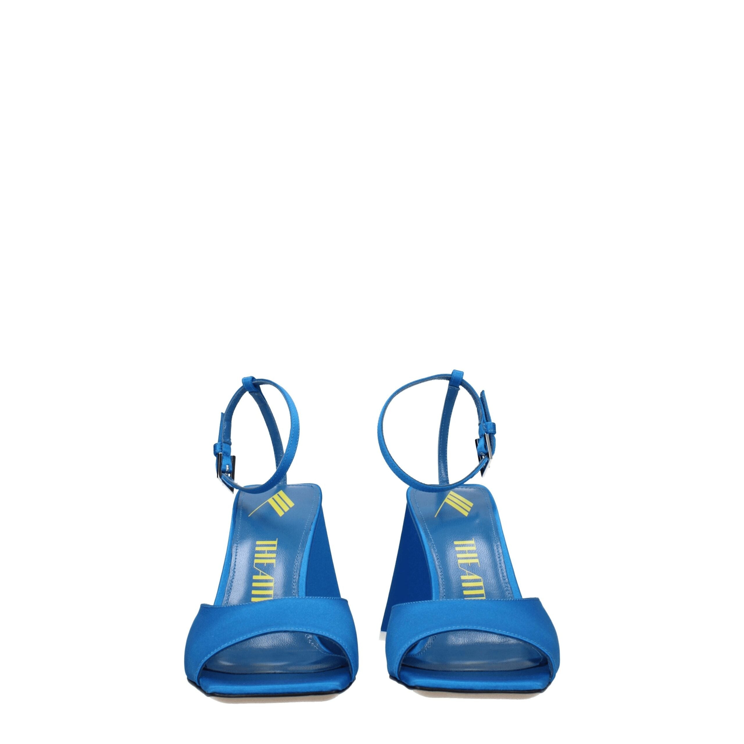 The Attico Blue Satin Stiletto Heels Sandals LUNESCAPE