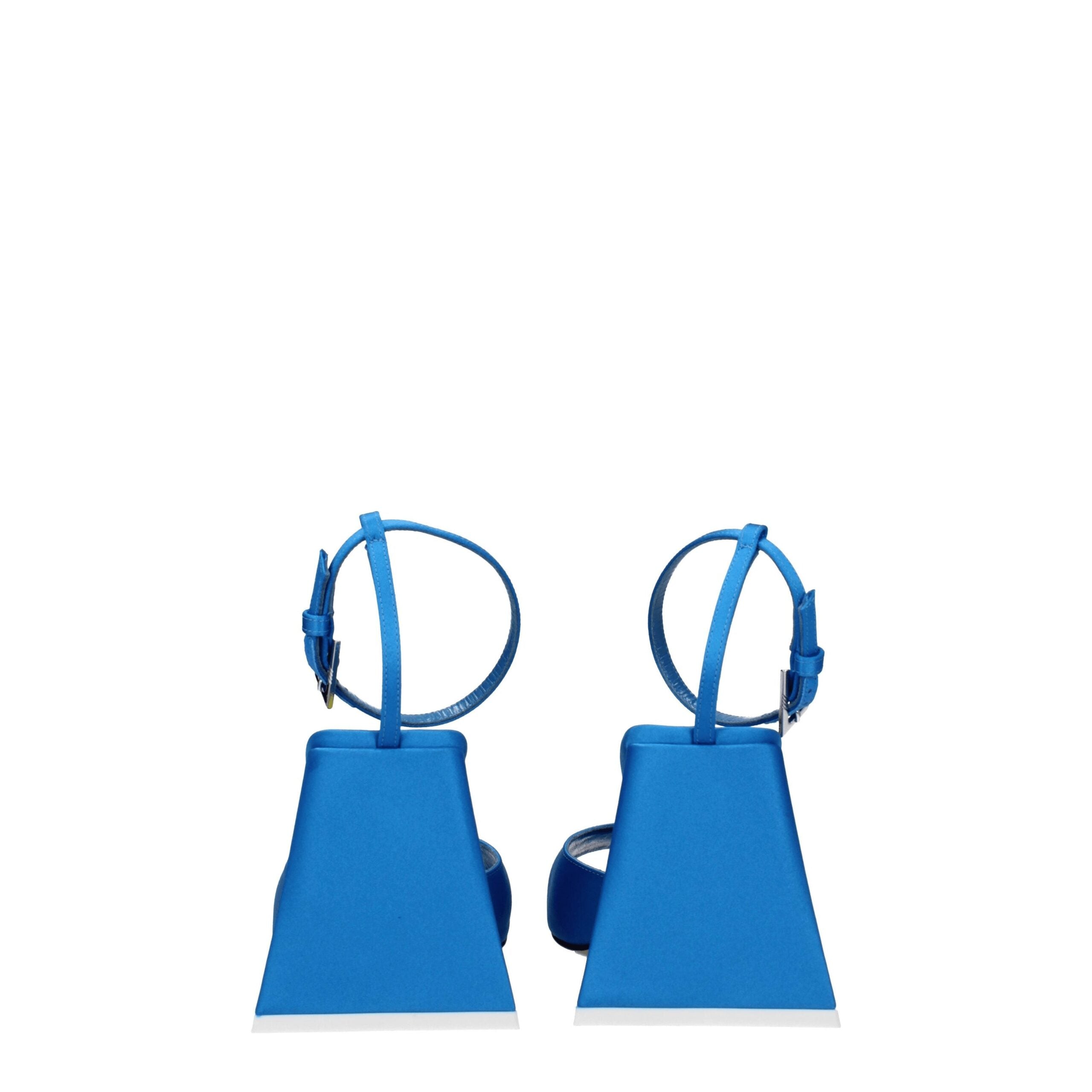 The Attico Blue Satin Stiletto Heels Sandals LUNESCAPE