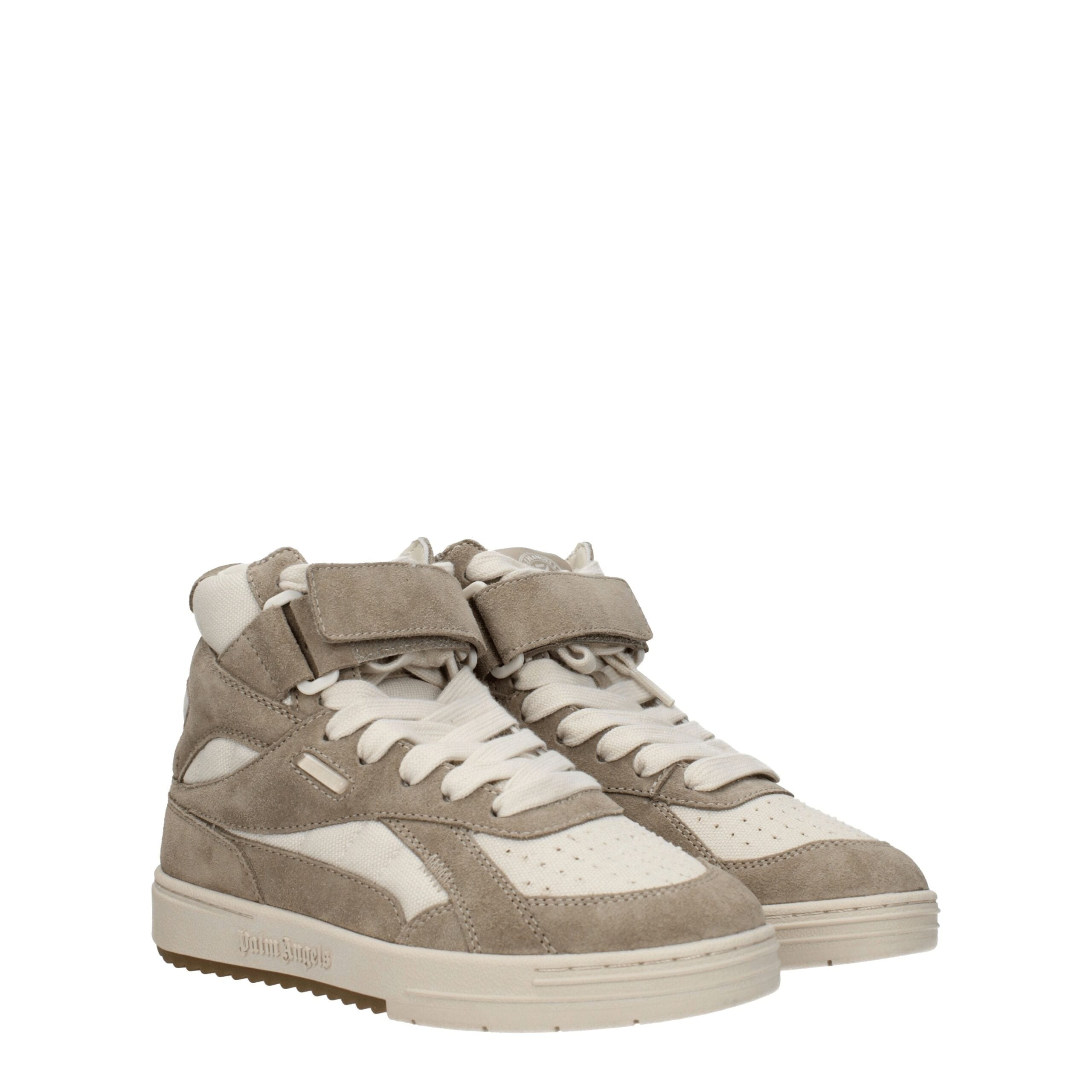 Palm Angels Beige Leather High Tops LUNESCAPE