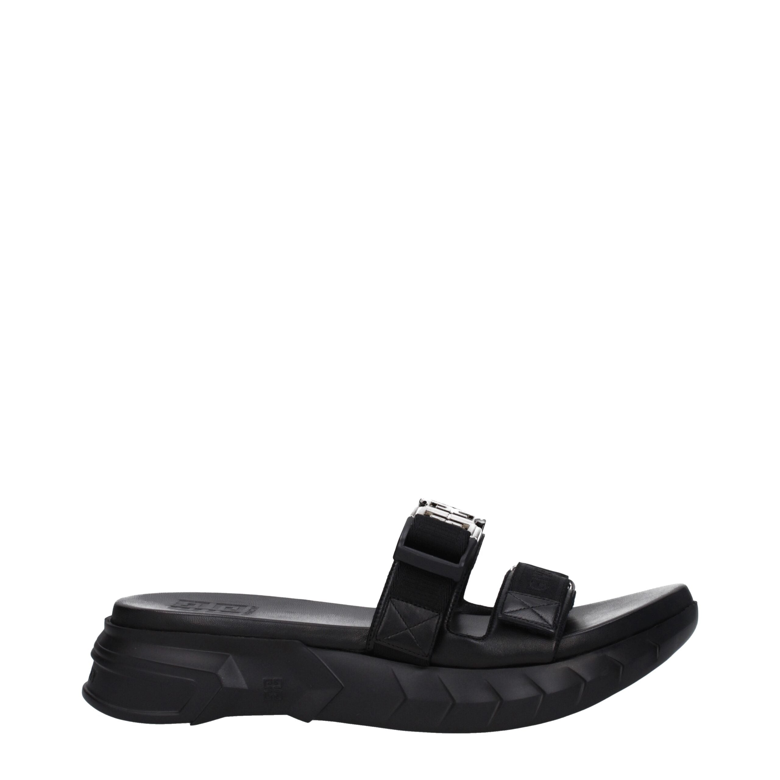 Givenchy Black Fabric Slippers Sandals LUNESCAPE