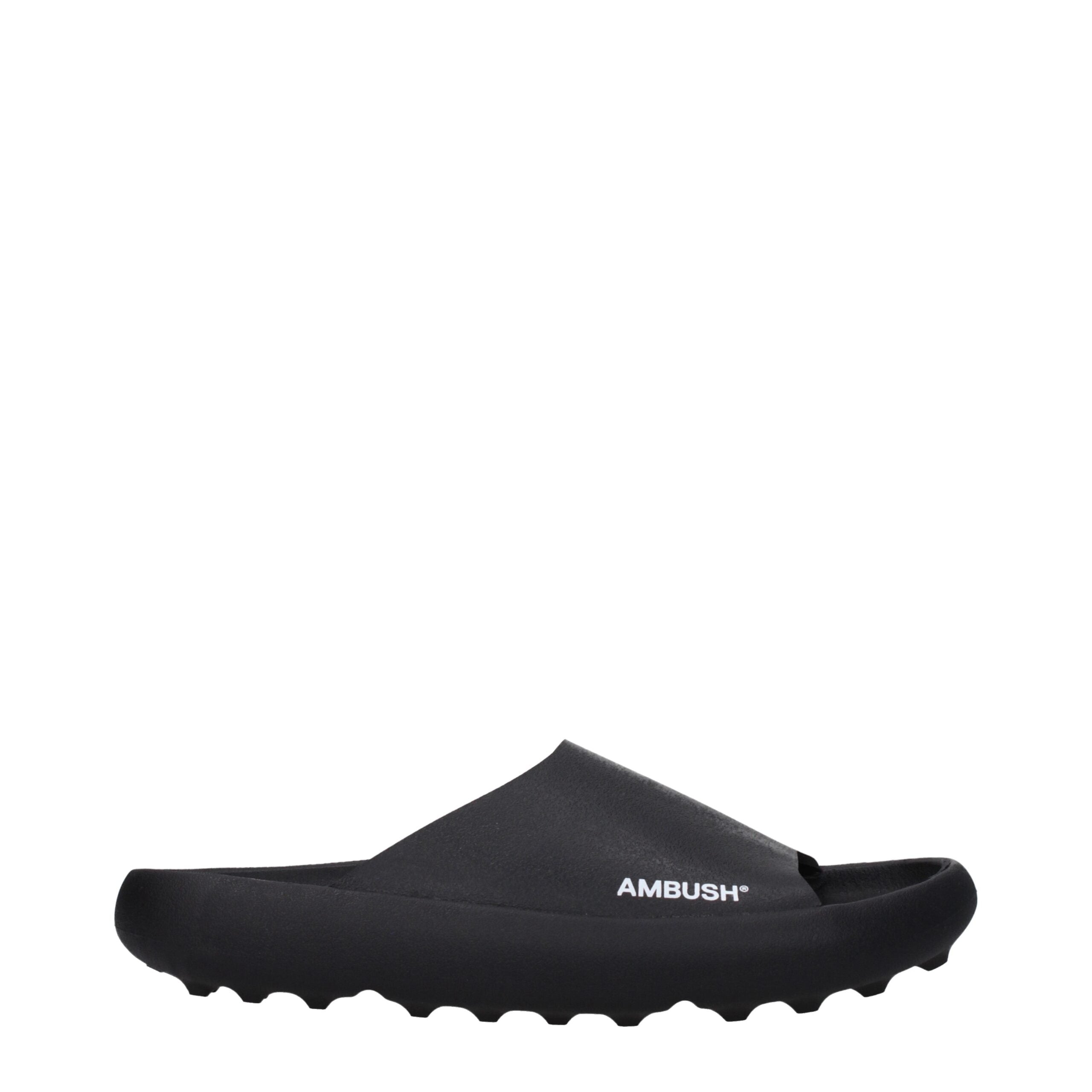 Ambush Black Cotton Slippers Sandals LUNESCAPE