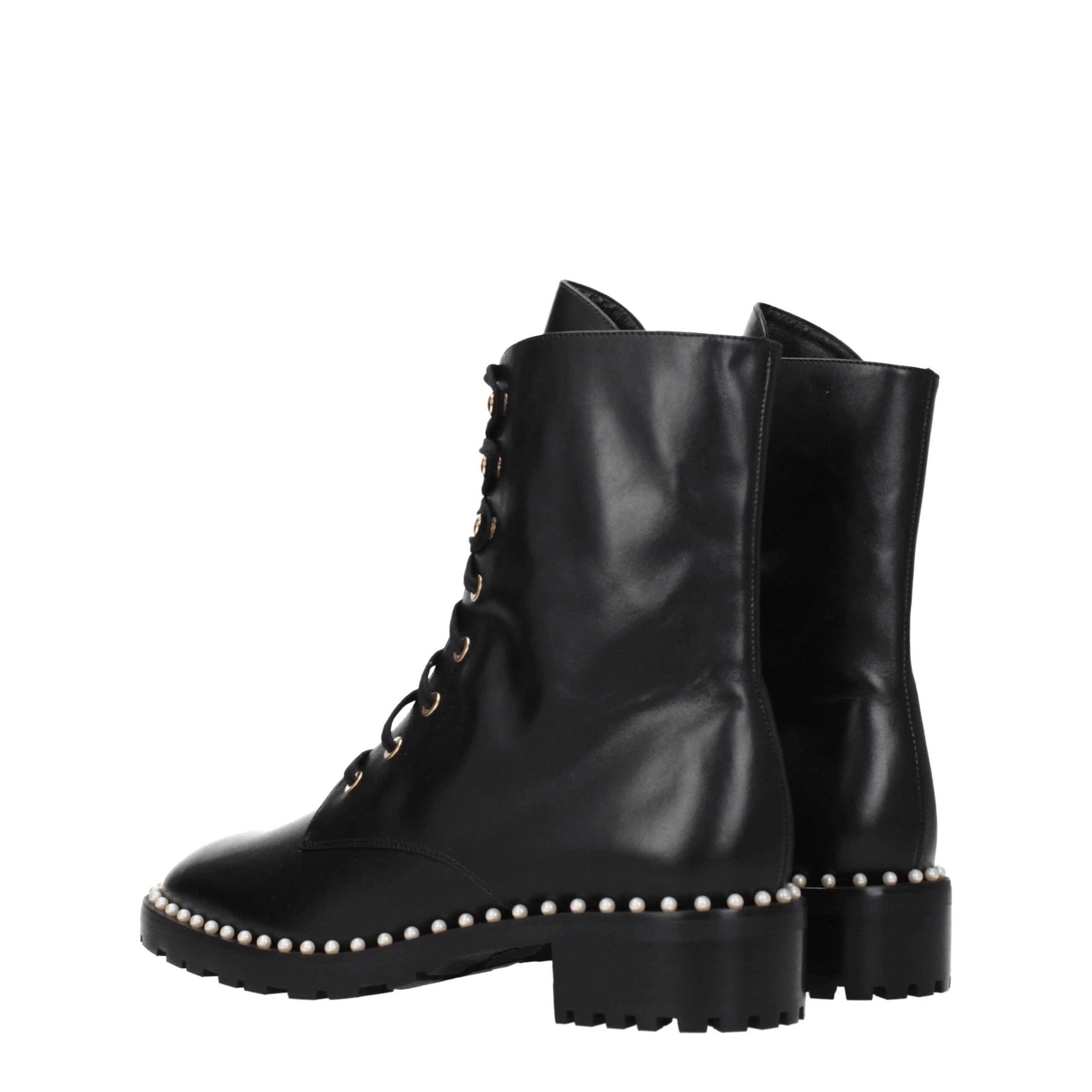 Stuart Weitzman Black Leather Ankle Boots LUNESCAPE