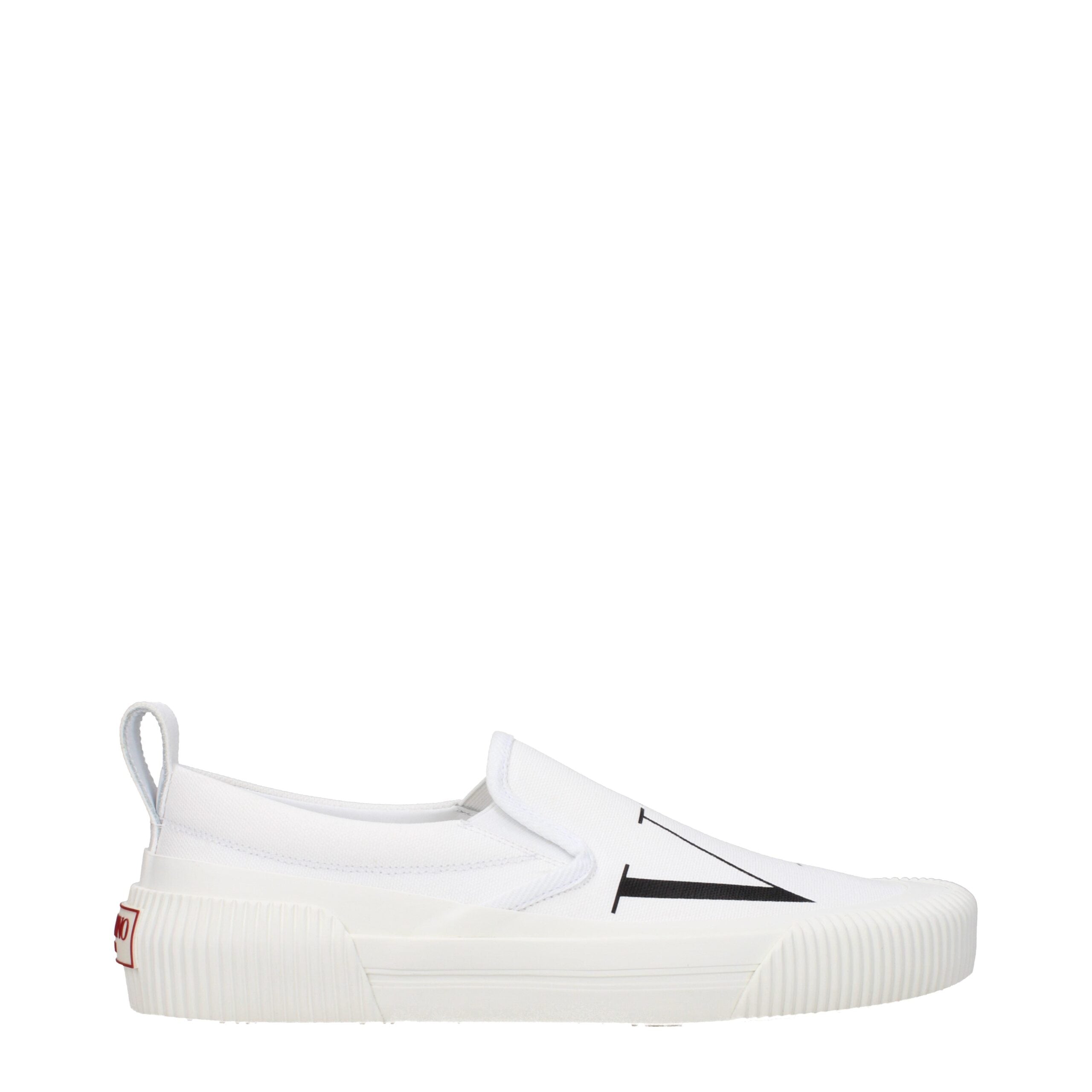 Valentino Garavani White Fabric Slip-On Loafers LUNESCAPE