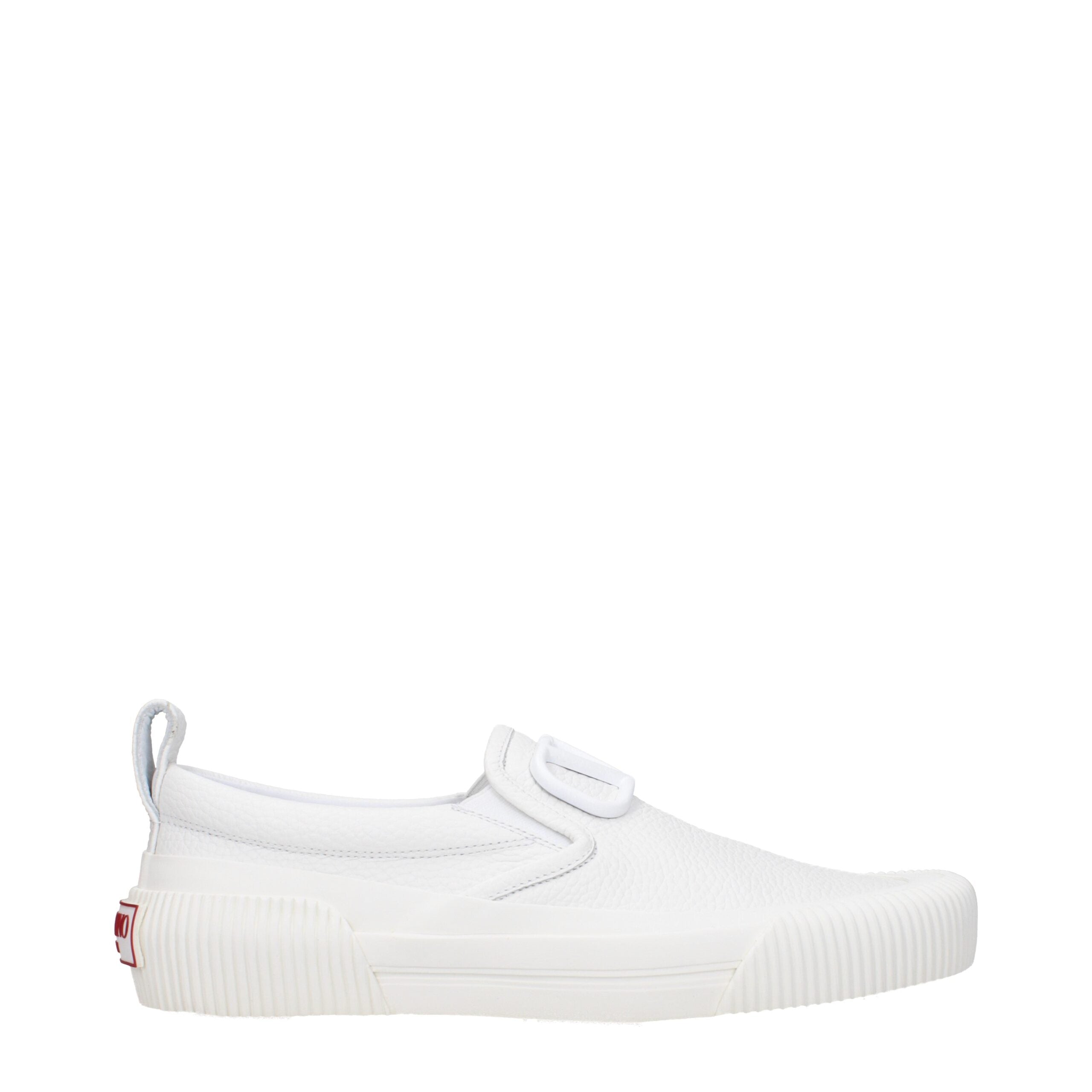 Valentino Garavani White Leather Slip-On Loafers LUNESCAPE