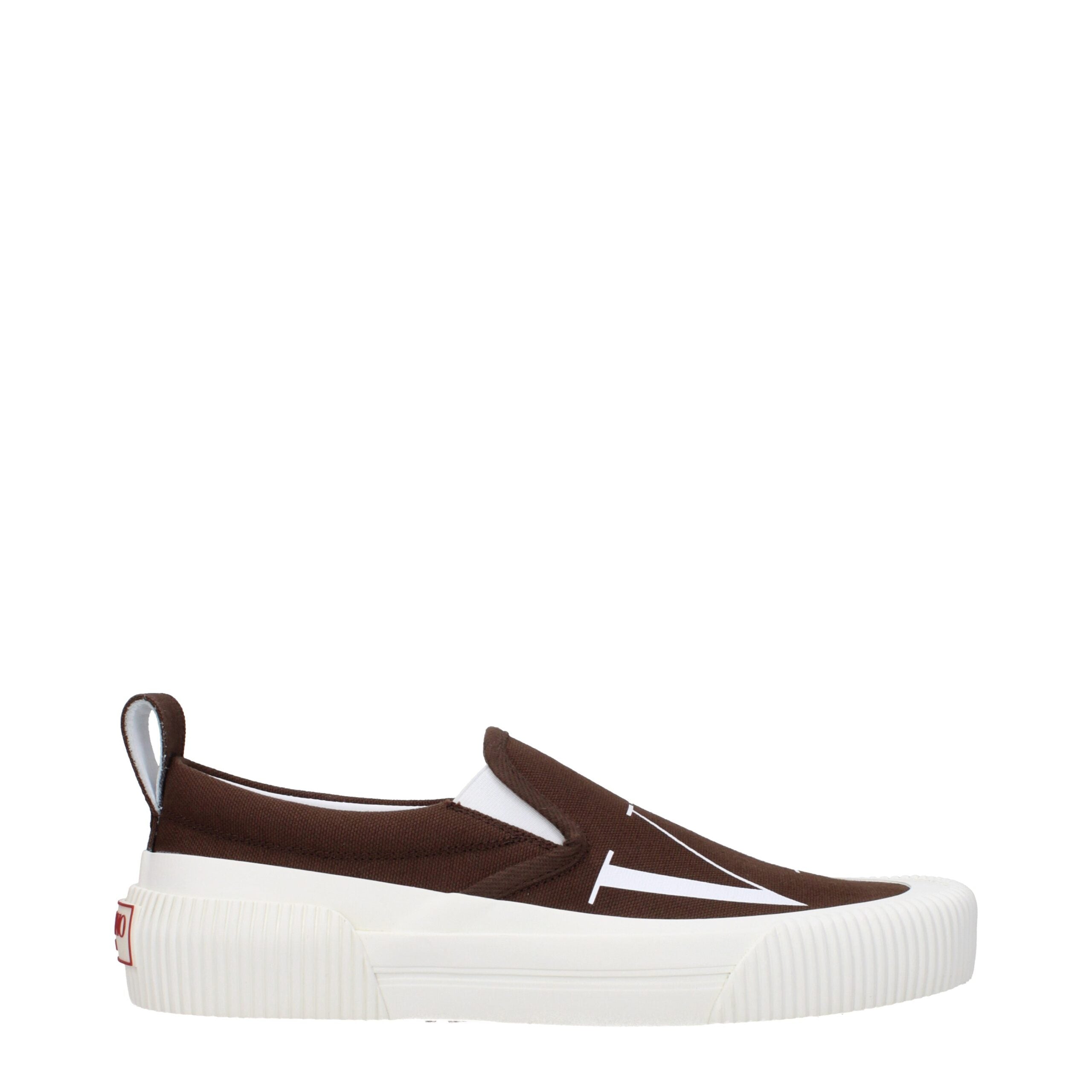 Valentino Garavani Brown Fabric Slip-On Loafers LUNESCAPE