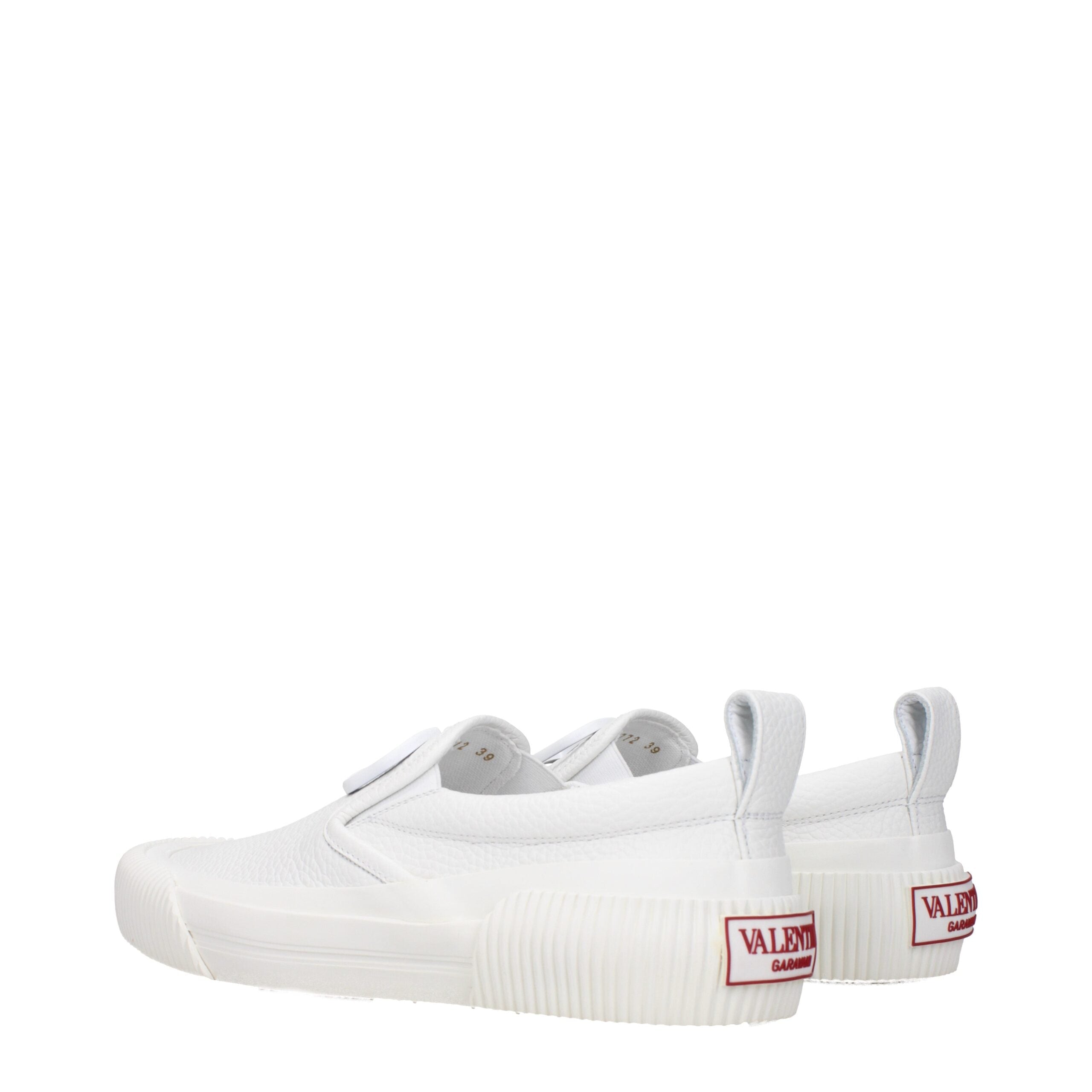 Valentino Garavani White Leather Slip-On Loafers LUNESCAPE