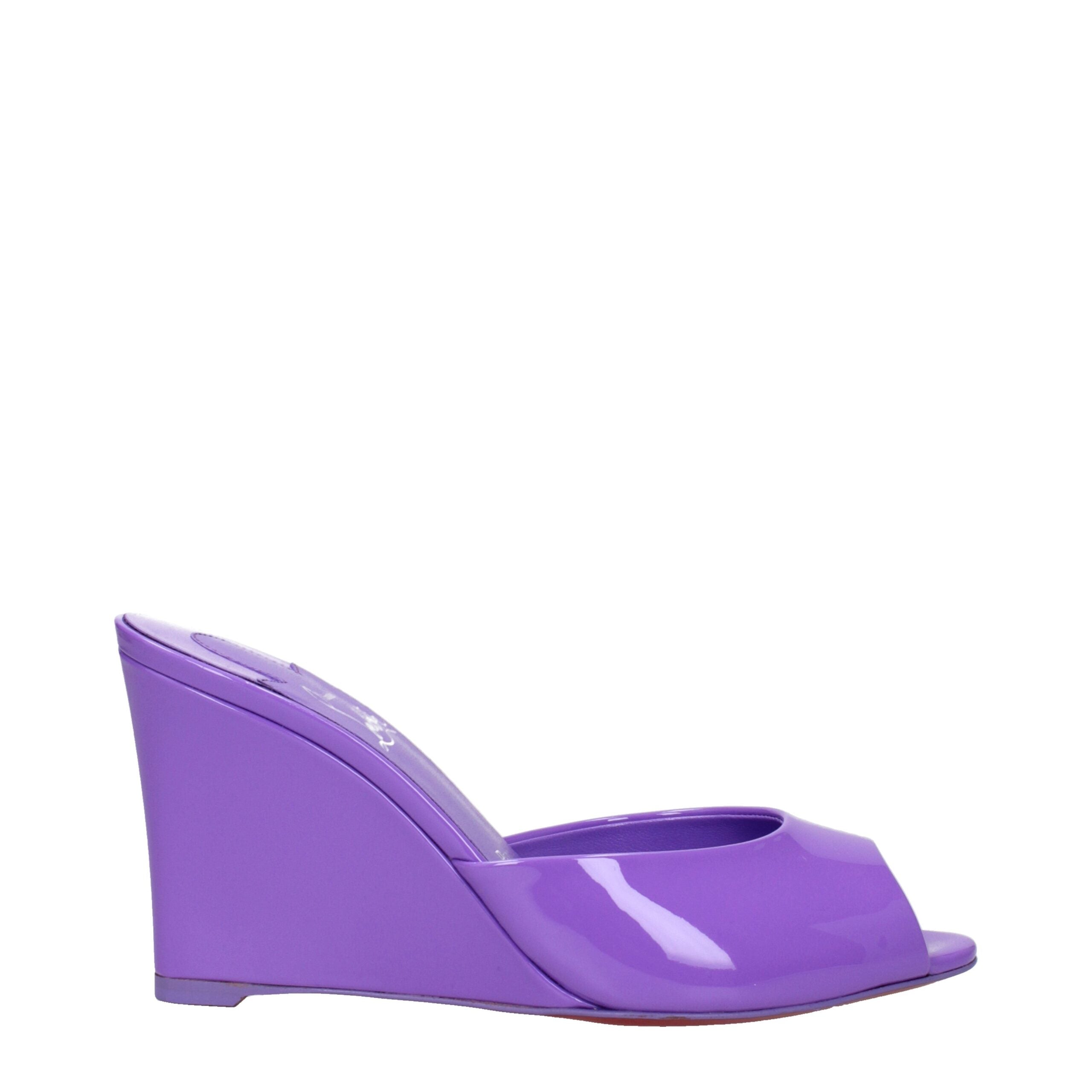 Christian Louboutin Purple Leather Wedges Sandals LUNESCAPE