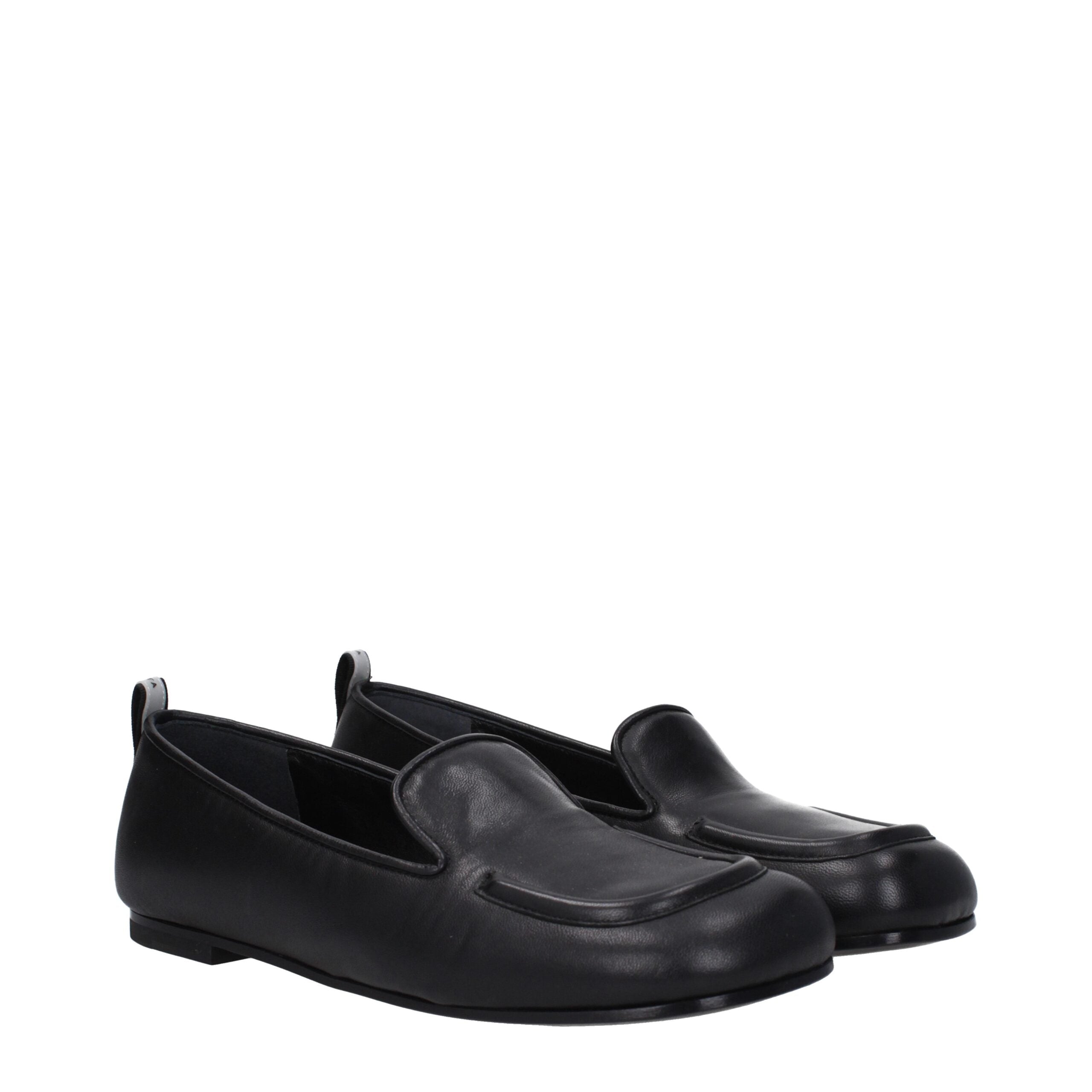Premiata Black Leather Slip-On Loafers LUNESCAPE
