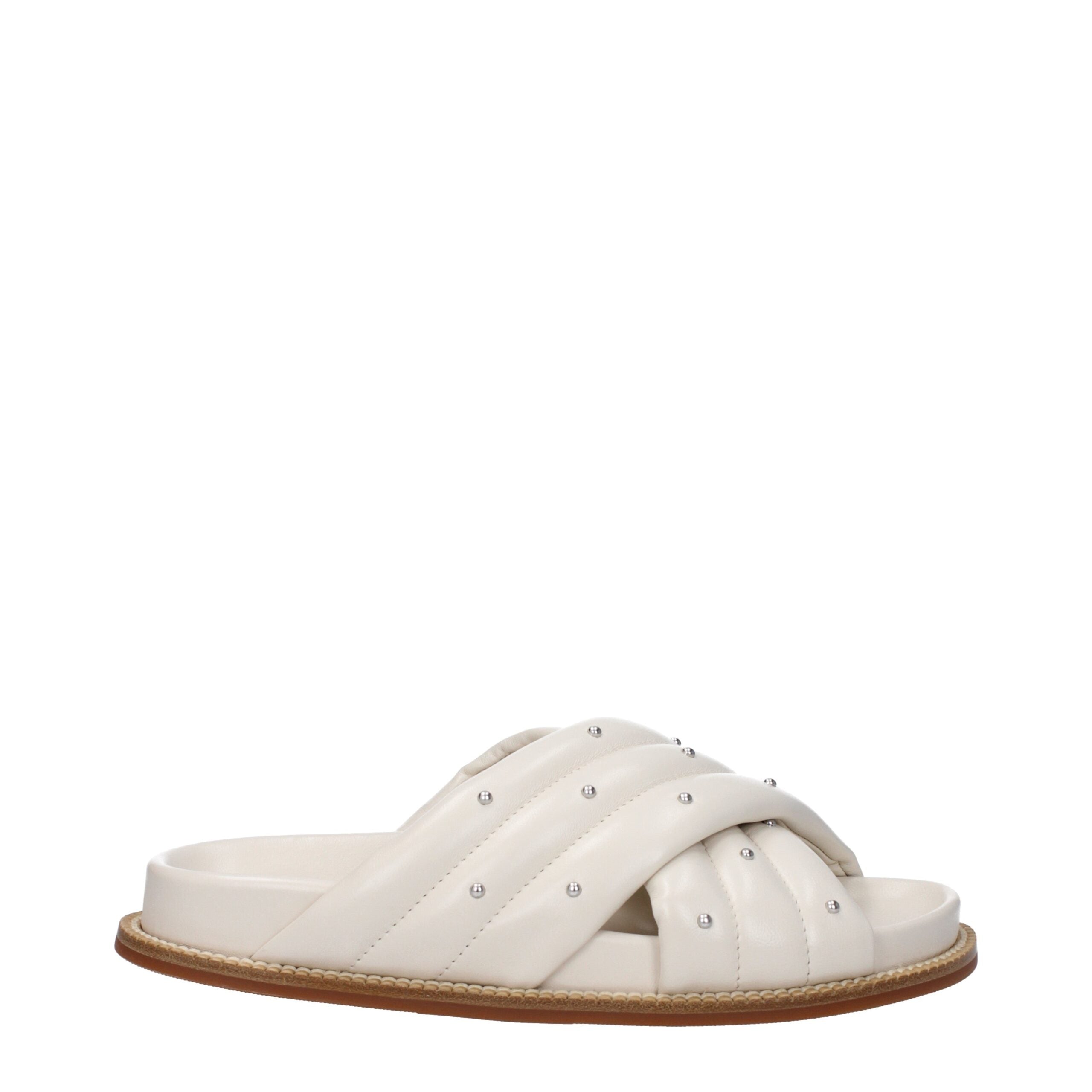 Fabiana Filippi Beige Leather Slippers Sandals LUNESCAPE