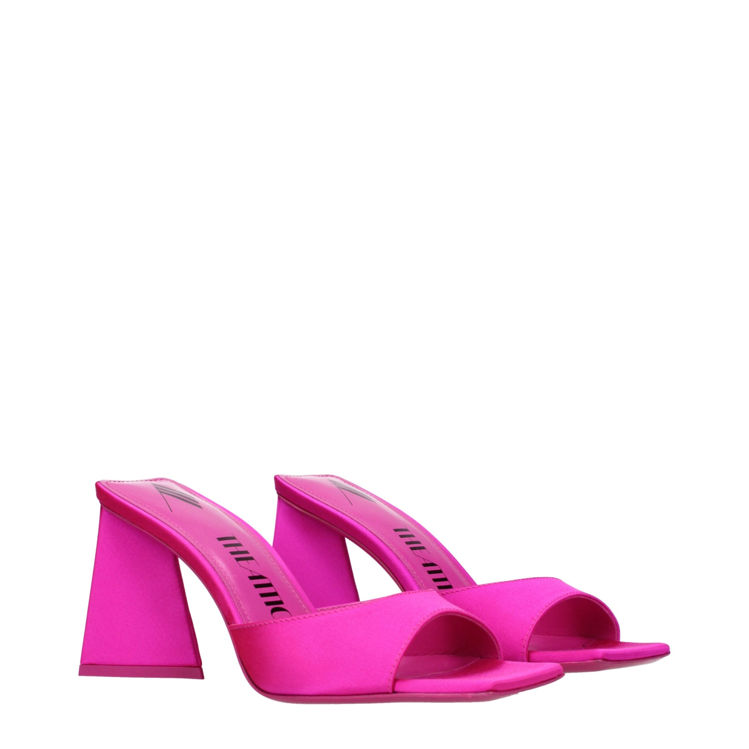The Attico Pink Satin Stiletto Heels Sandals LUNESCAPE