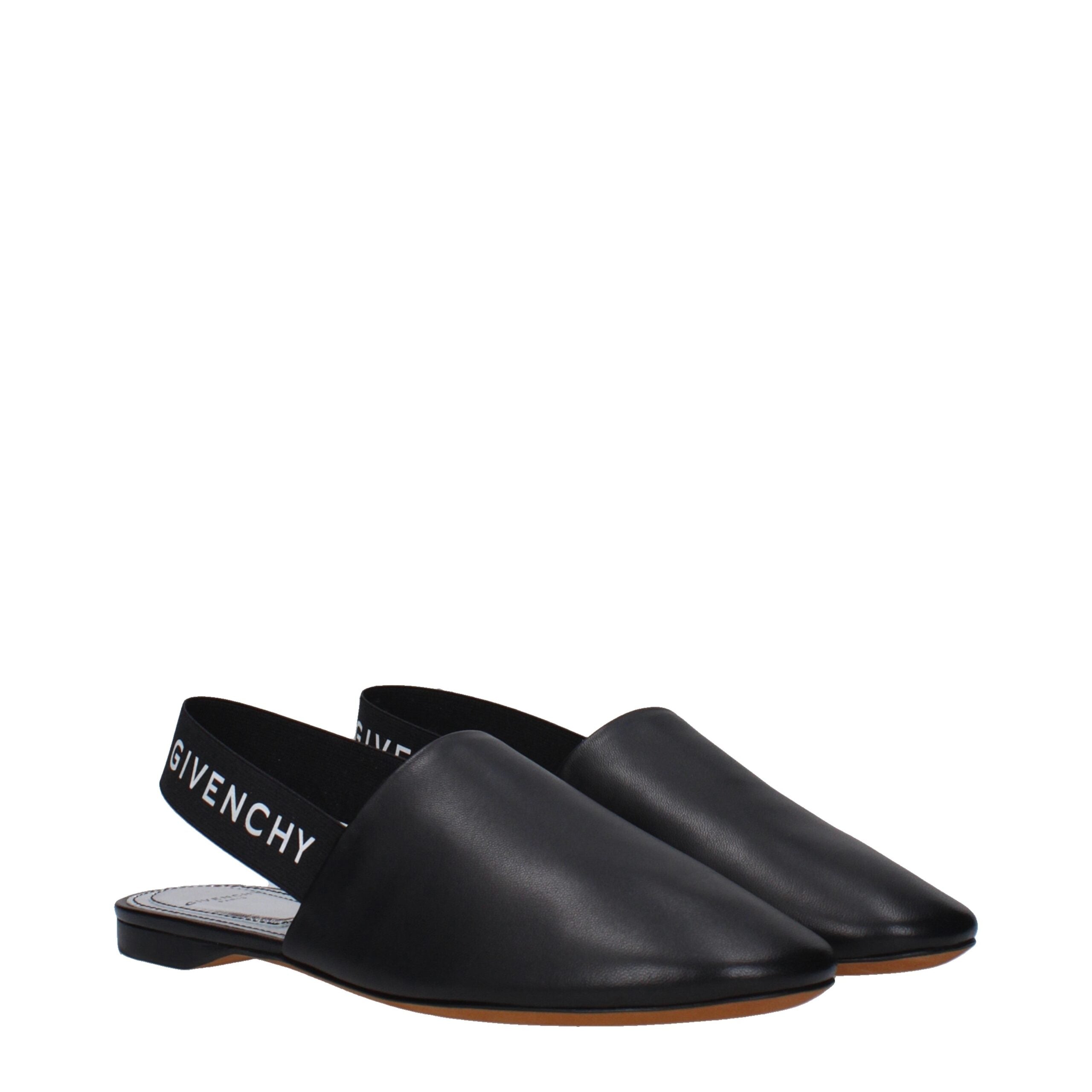 Givenchy Black Leather Mules LUNESCAPE