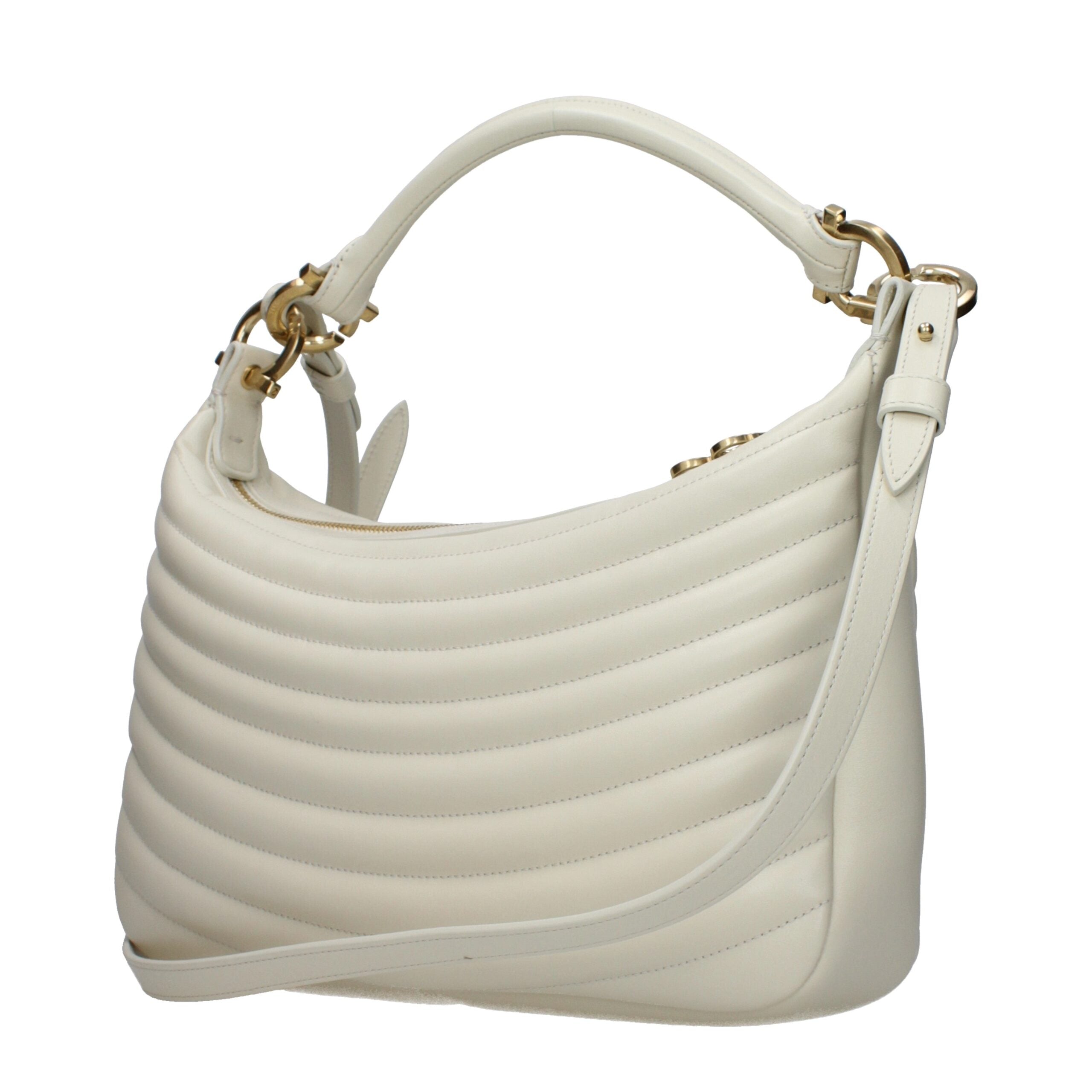 Salvatore Ferragamo Beige Leather Handbags LUNESCAPE