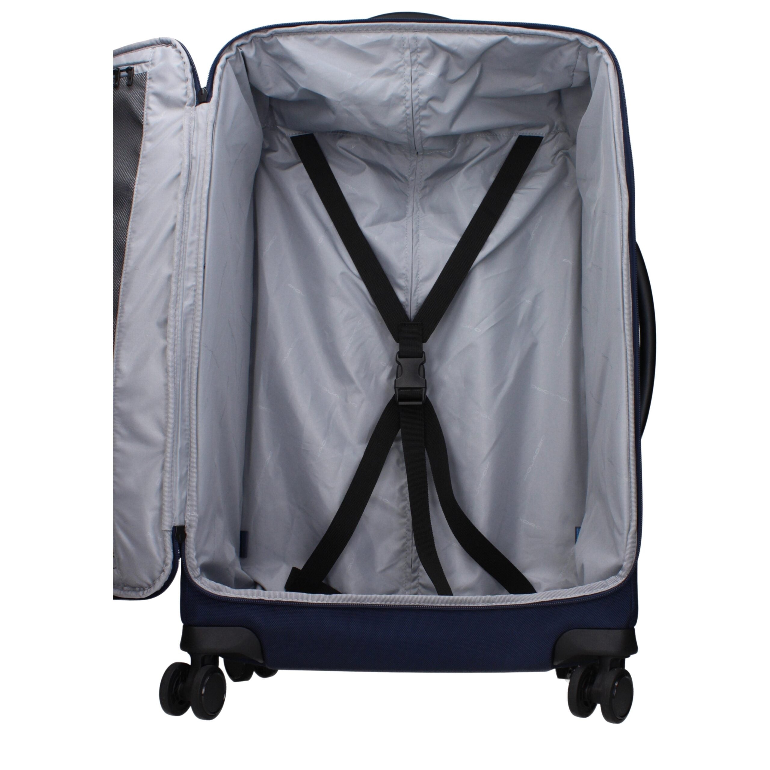 Piquadro Blue Soft-Side Carry-On Rolling Suitcase