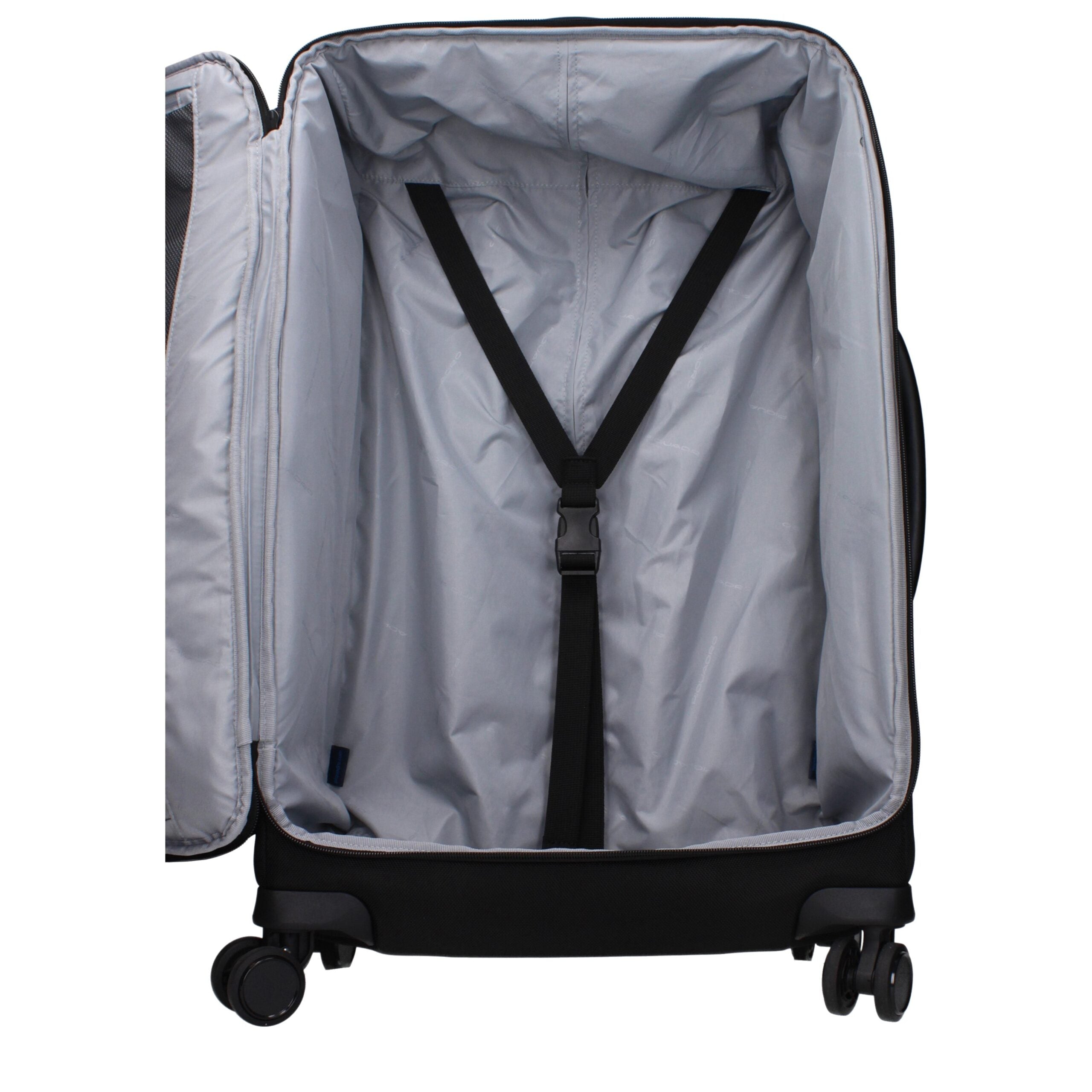 Piquadro Black Soft-Side Carry-On Rolling Suitcase