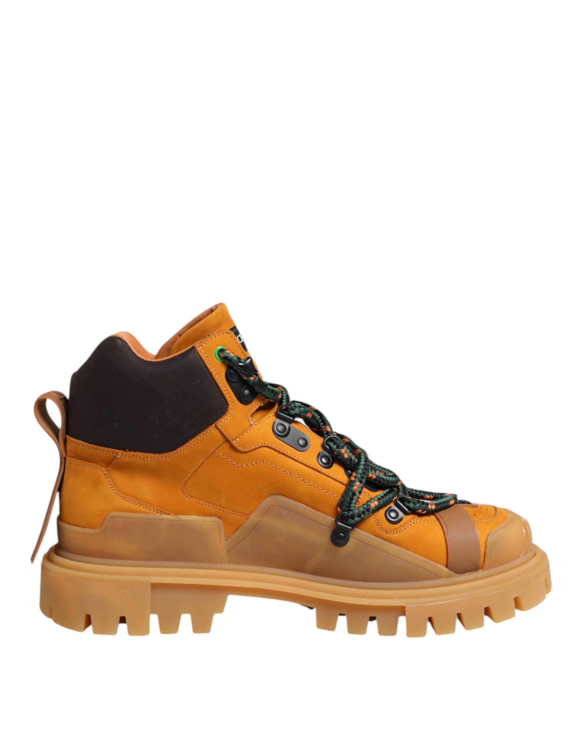 Dolce & Gabbana Orange Lace Up Trekking Ankle Boots Shoes LUNESCAPE