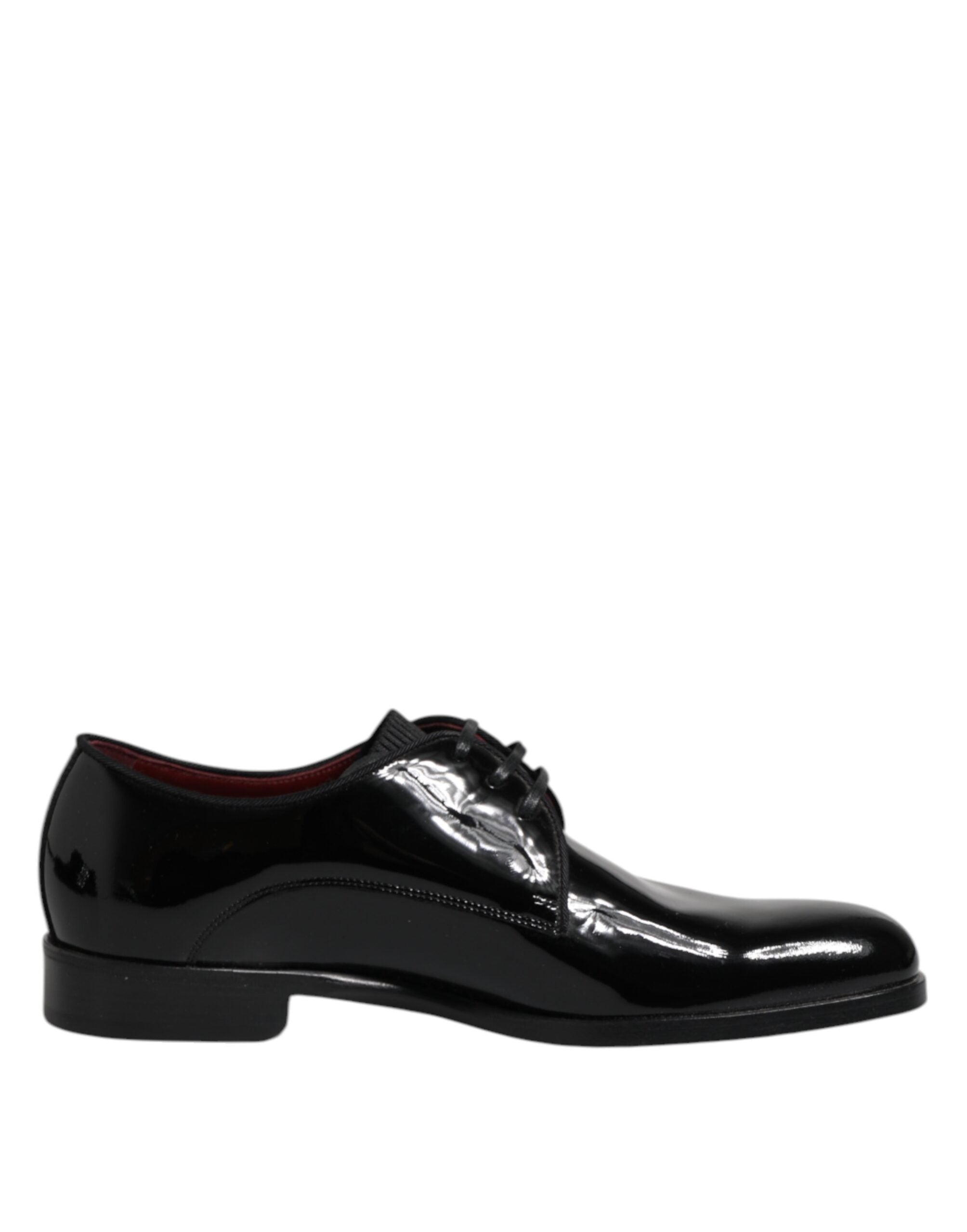 Dolce & Gabbana Black Leather Lace Up Men Derby Formal Shoes LUNESCAPE