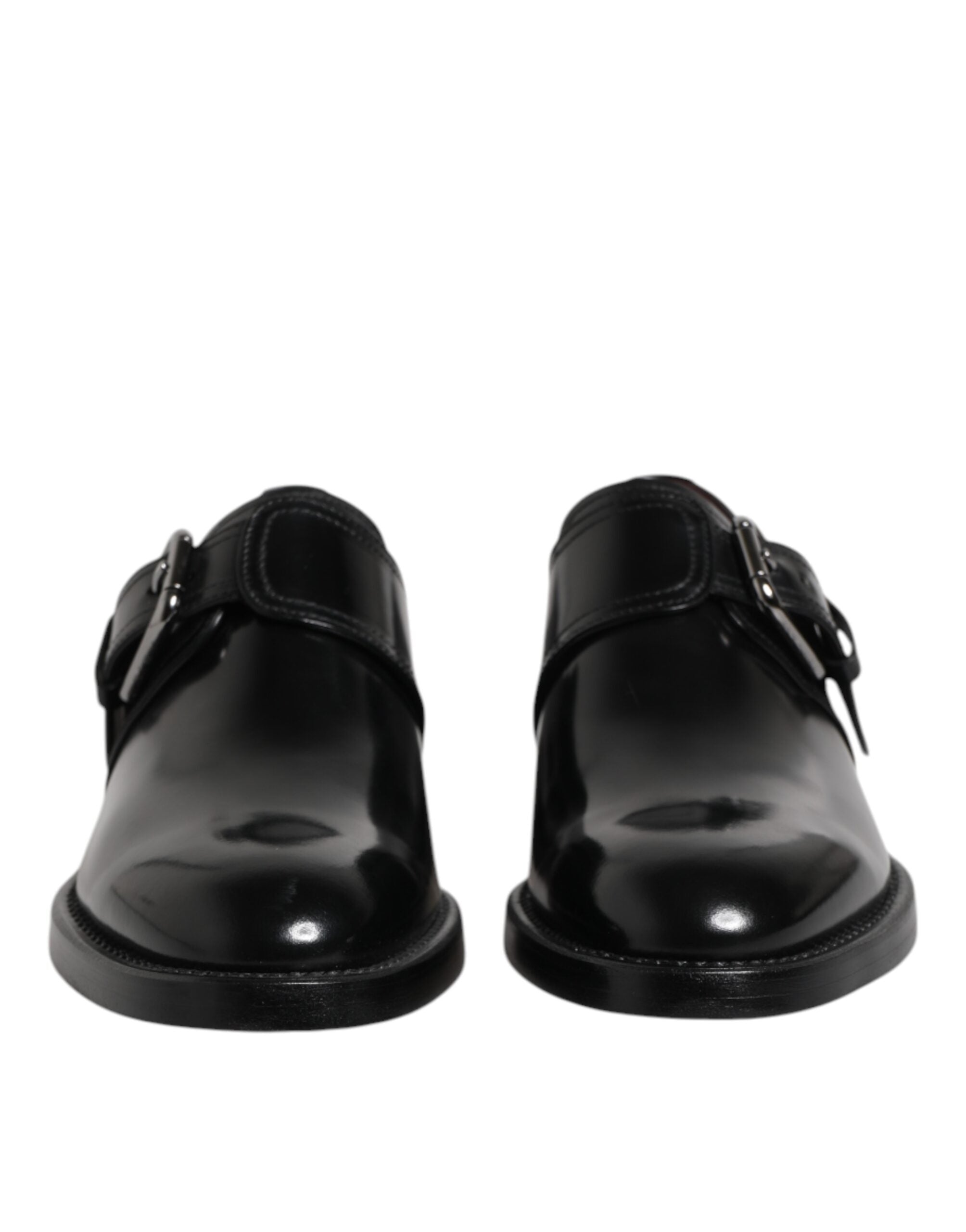Dolce & Gabbana Black Leather Monk Strap Derby Formal Shoes LUNESCAPE