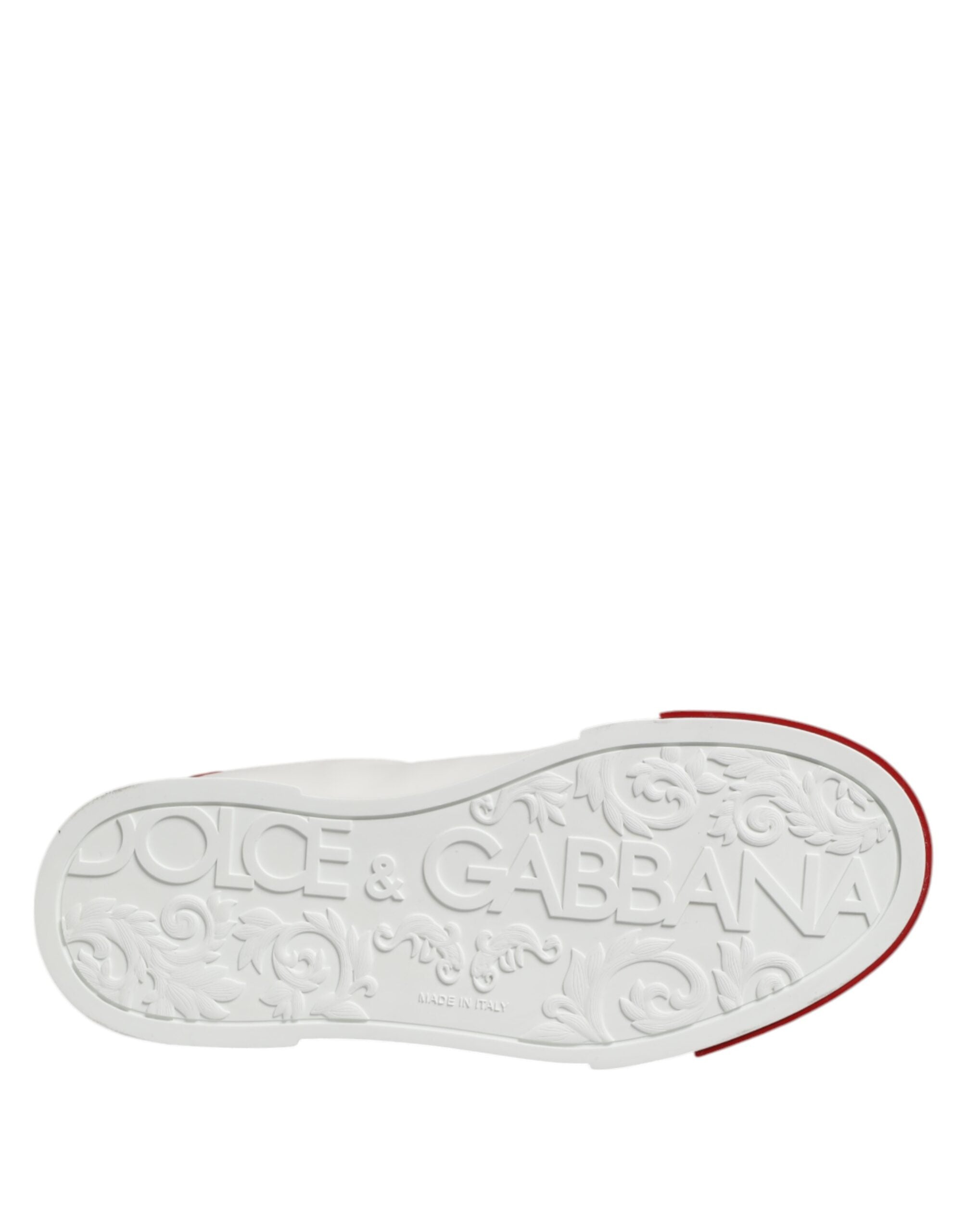 Dolce & Gabbana White Leather DG Logo Low Top Sneakers Shoes LUNESCAPE