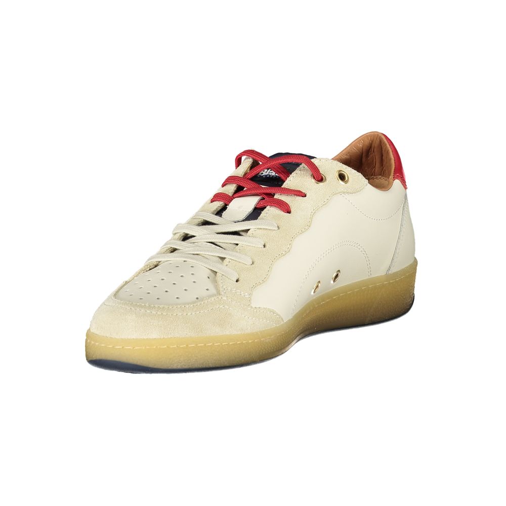 Blauer White Leather Men Sneaker LUNESCAPE