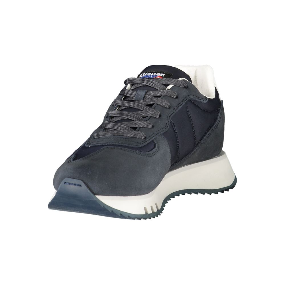 Blauer Blue Leather Men Sneaker LUNESCAPE