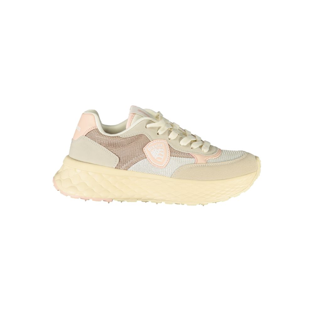 Blauer Beige Polyurethane Women Sneaker LUNESCAPE