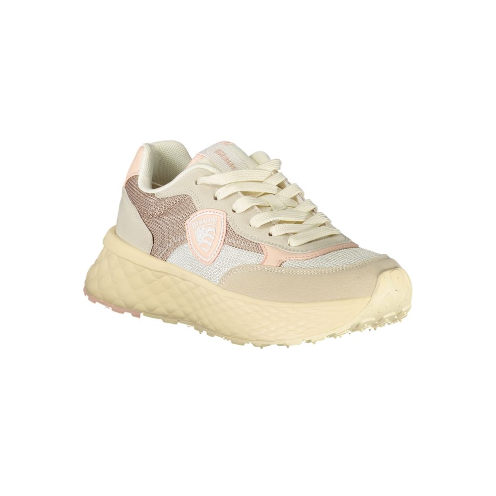 Blauer Beige Polyurethane Women Sneaker LUNESCAPE