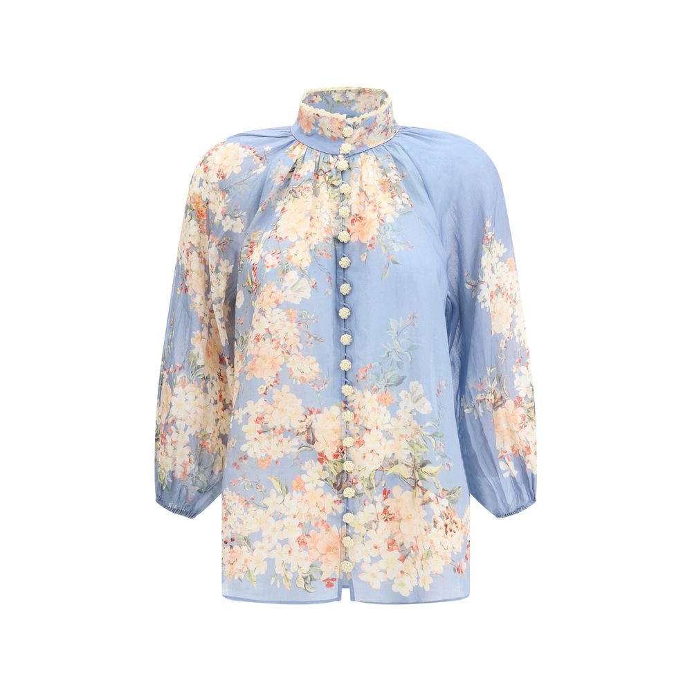 Zimmermann Cascadian Blouse with puff sleeves LUNESCAPE