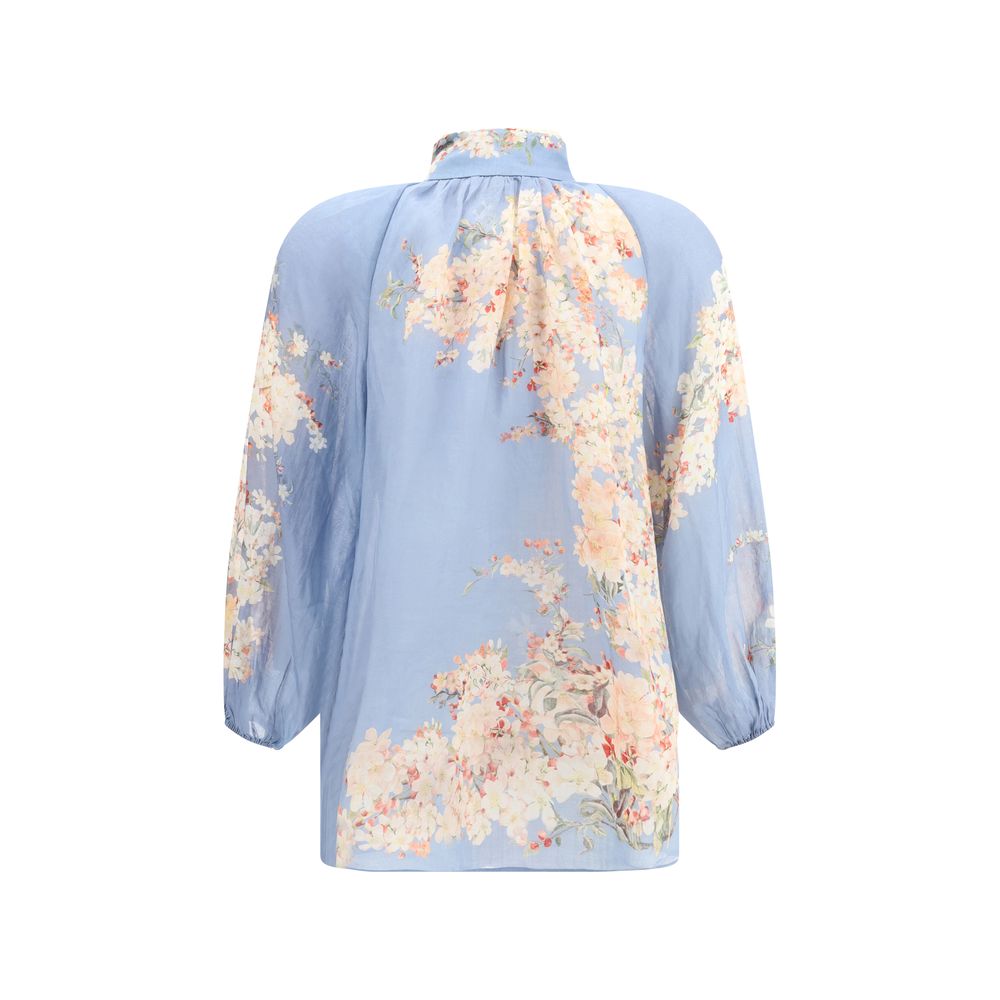 Zimmermann Cascadian Blouse with puff sleeves LUNESCAPE