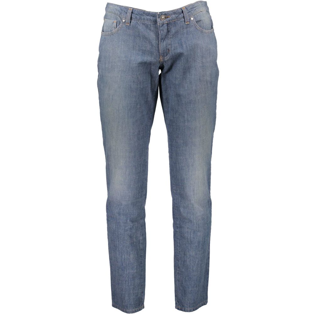 Costume National Blue Cotton Jeans & Pant LUNESCAPE