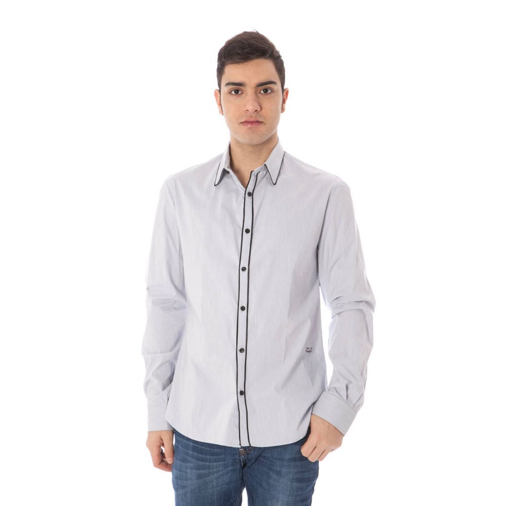 Costume National Blue Cotton Shirt LUNESCAPE