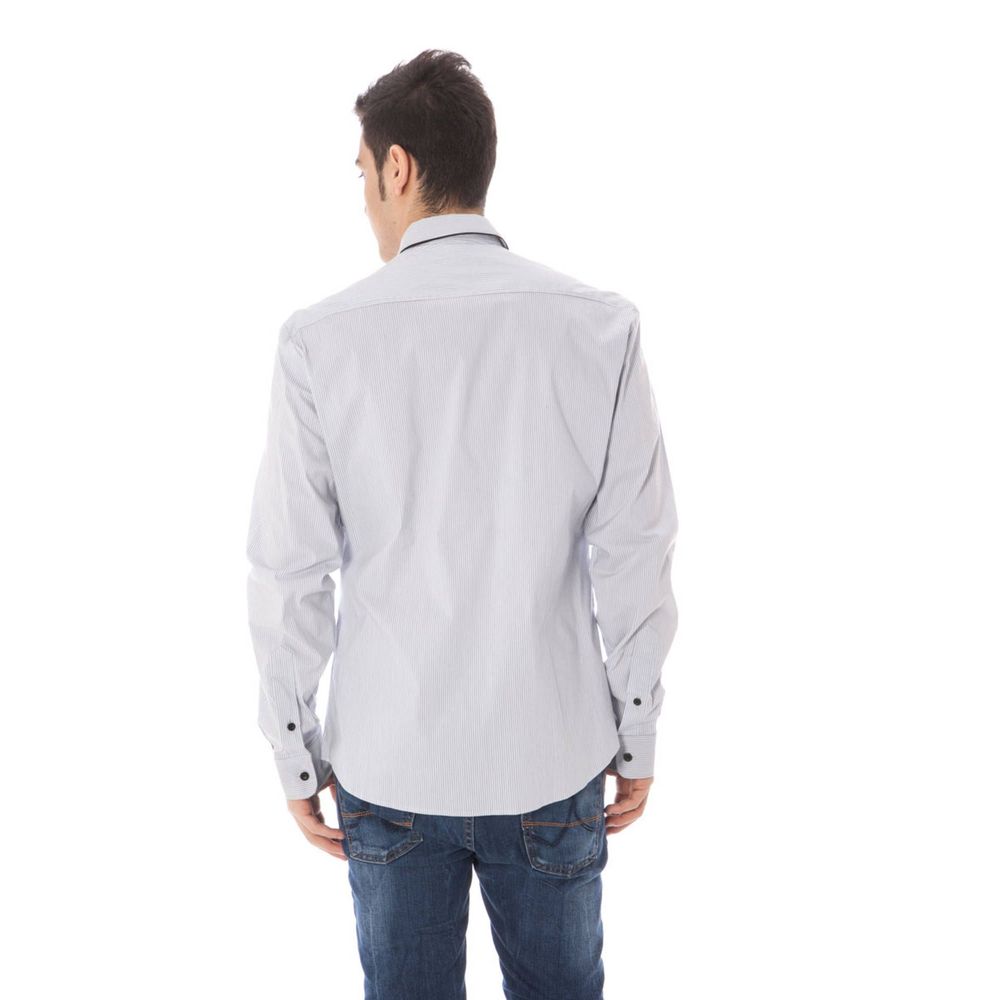 Costume National Blue Cotton Shirt LUNESCAPE