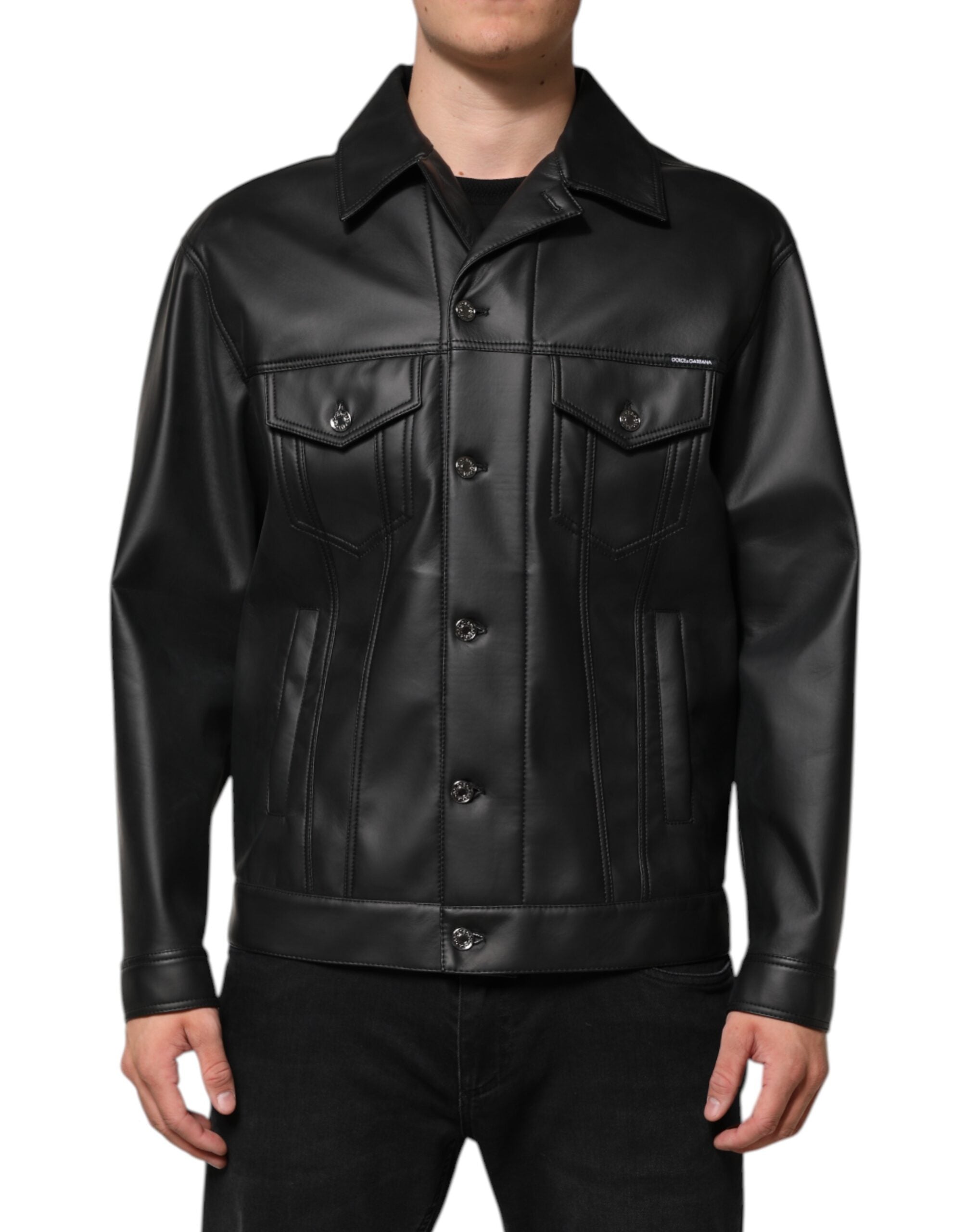 Dolce & Gabbana Black Biker Jacket