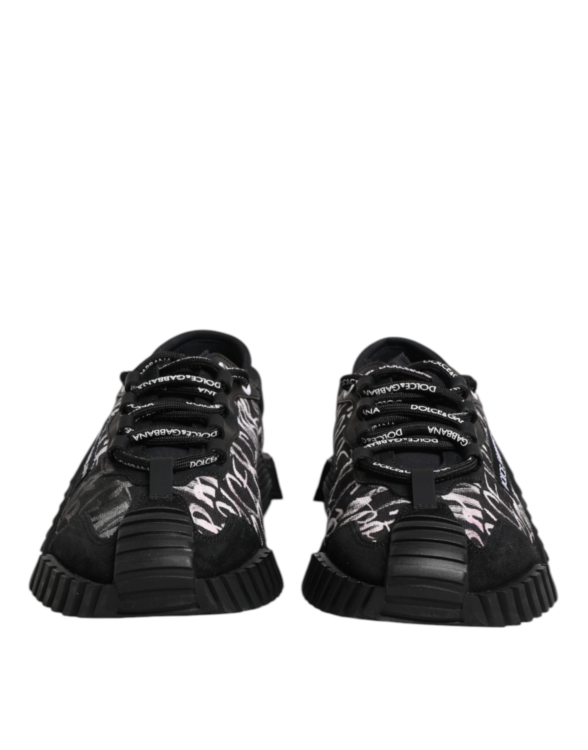 Dolce & Gabbana Black White NS1 Lace Up Low Top Sneakers Shoes LUNESCAPE